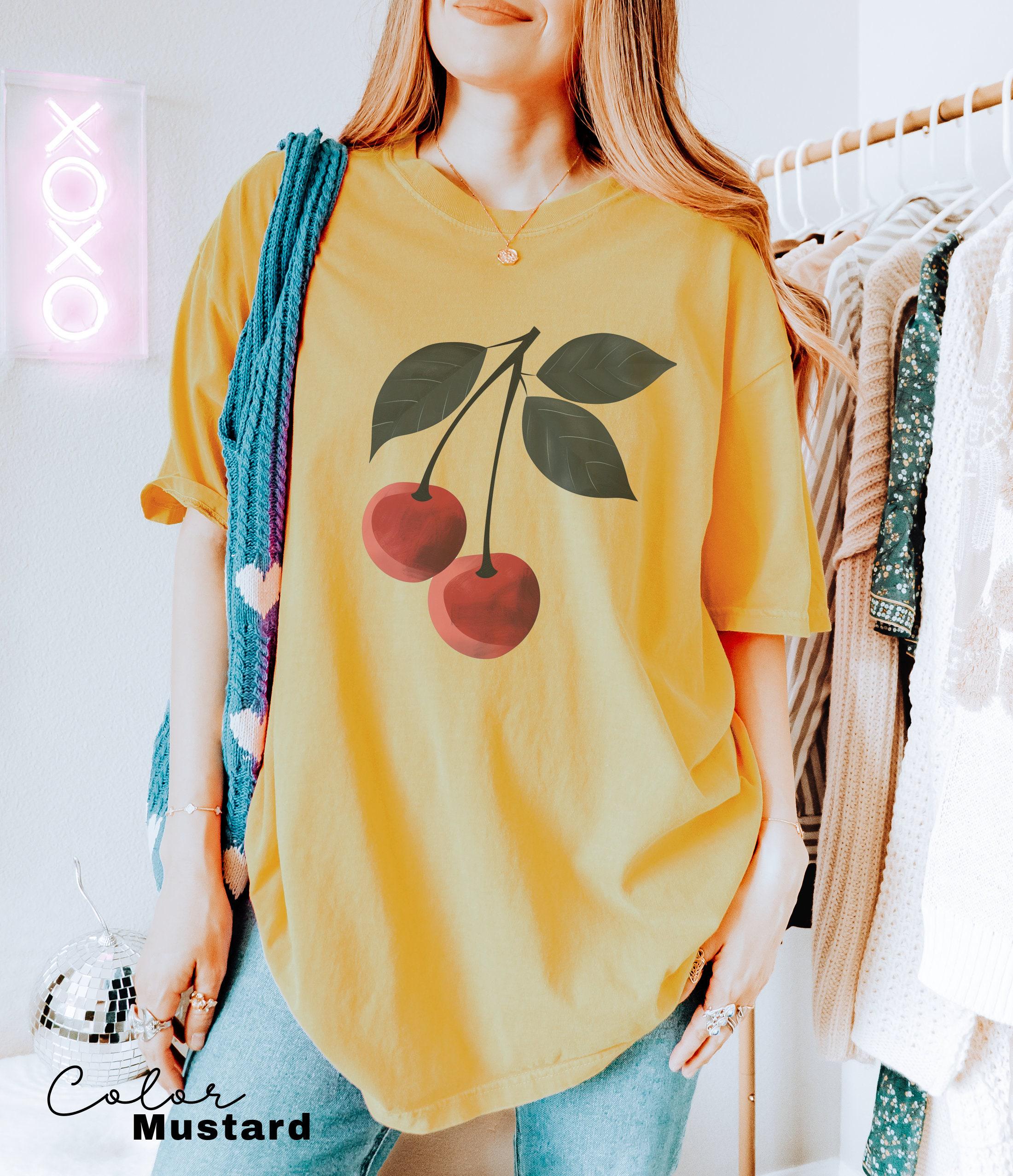 Cute Cherry Shirt, Summer Cherry Shirt, Cottagecore Fruit Tshirt, Cherry Graphic Shirt, Botanical Garden Tshirt, Cherry Gift, Summer Tee