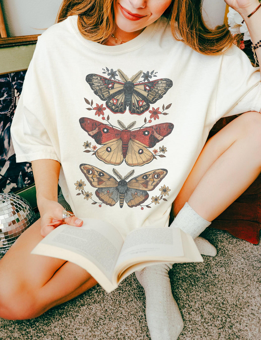 Moth Shirt, Granola Girl Aeshtetic, Nature Lover, Butterfly, Cottagecore, Forestcore, Goblincore, Fairy Grunge, Hobbitcore, Cottage Core
