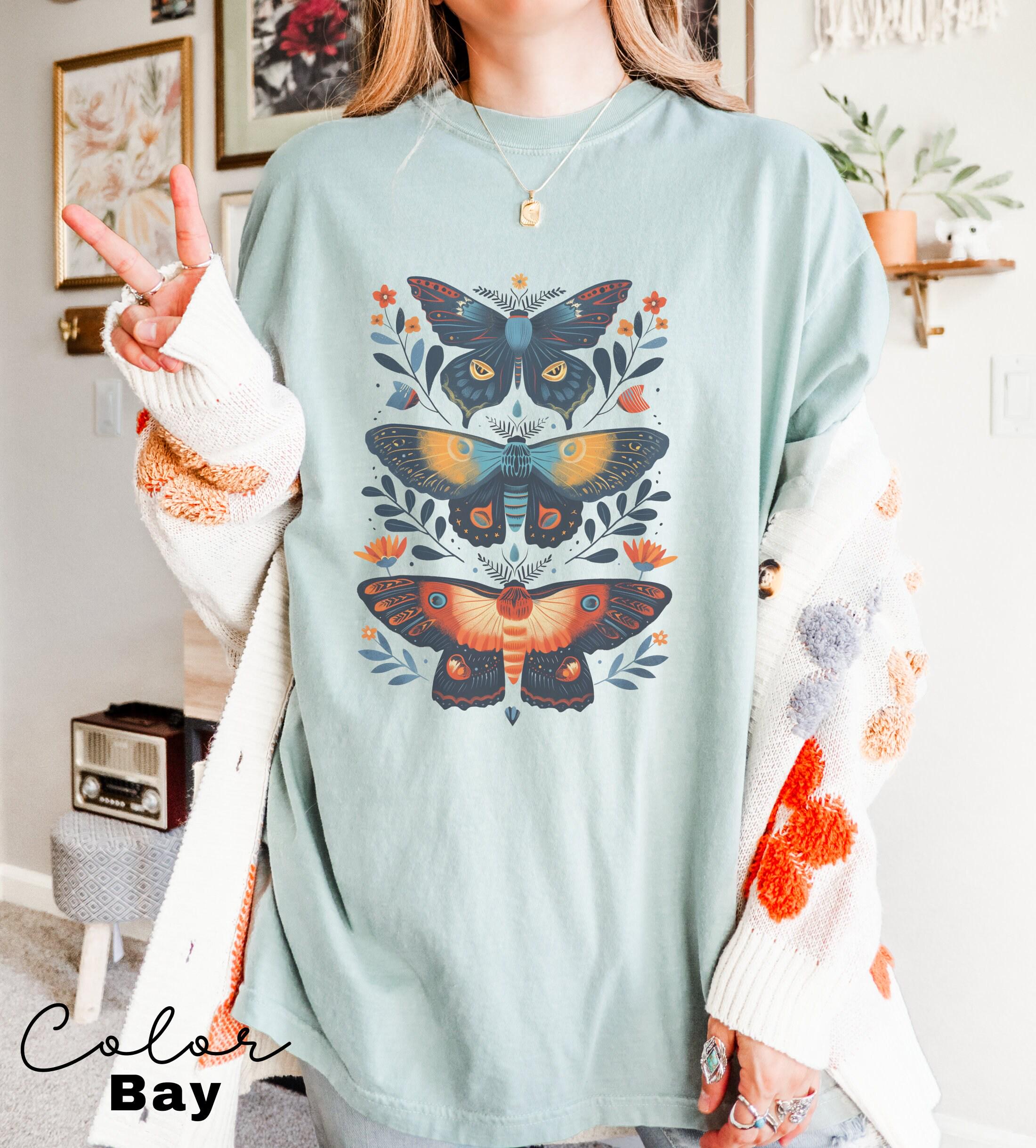 Moth Shirt, Granola Girl Aeshtetic, Nature Lover, Butterfly, Cottagecore, Forestcore, Goblincore, Fairy Grunge, Hobbitcore, Cottage Core