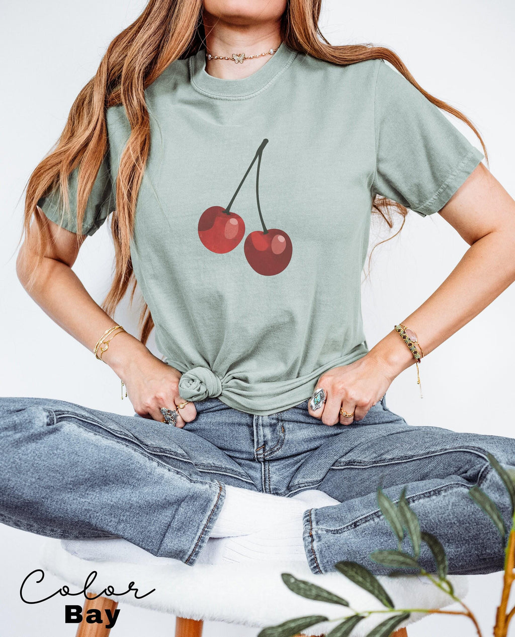 Cute Cherry Shirt, Summer Cherry Shirt, Cottagecore Fruit Tshirt, Cherry Graphic Shirt, Botanical Garden Tshirt, Cherry Gift, Summer Tee