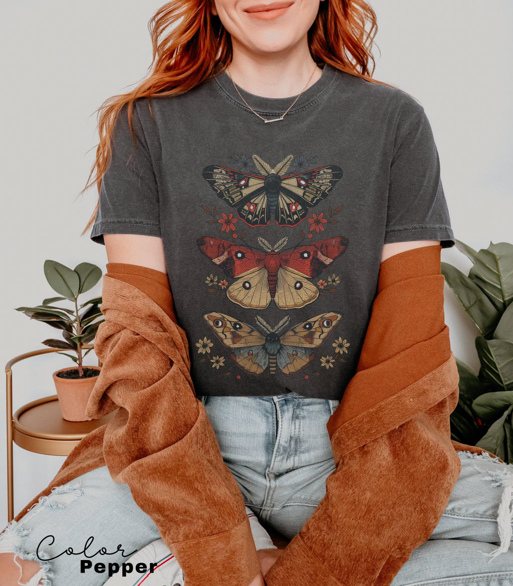 Moth Shirt, Granola Girl Aeshtetic, Nature Lover, Butterfly, Cottagecore, Forestcore, Goblincore, Fairy Grunge, Hobbitcore, Cottage Core
