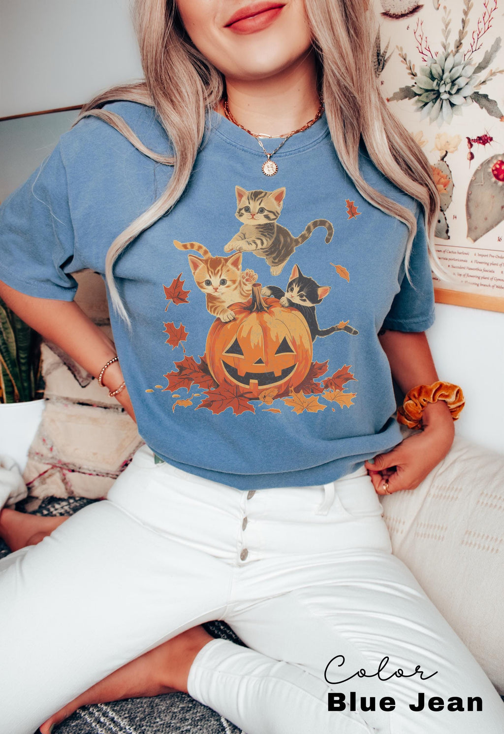 Vintage 90s Cat Halloween Shirt, Retro Halloween Shirt, Spooky Season Tee, Pumpkin Shirt, Cat Lover Shirt, Black Cat Shirt, Spooky Season