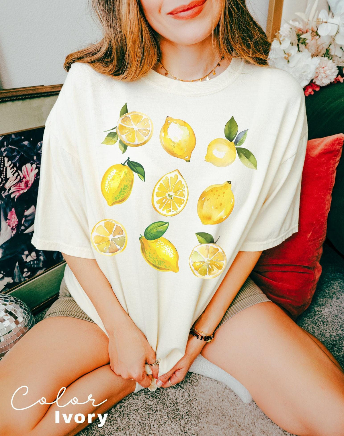 Vintage Lemons Tshirt, Comfort Colors Summer Lemon Shirt, Cottagecore Citrus Shirt, Lemon Print Tshirt, Fruit Shirt, Gift For Her