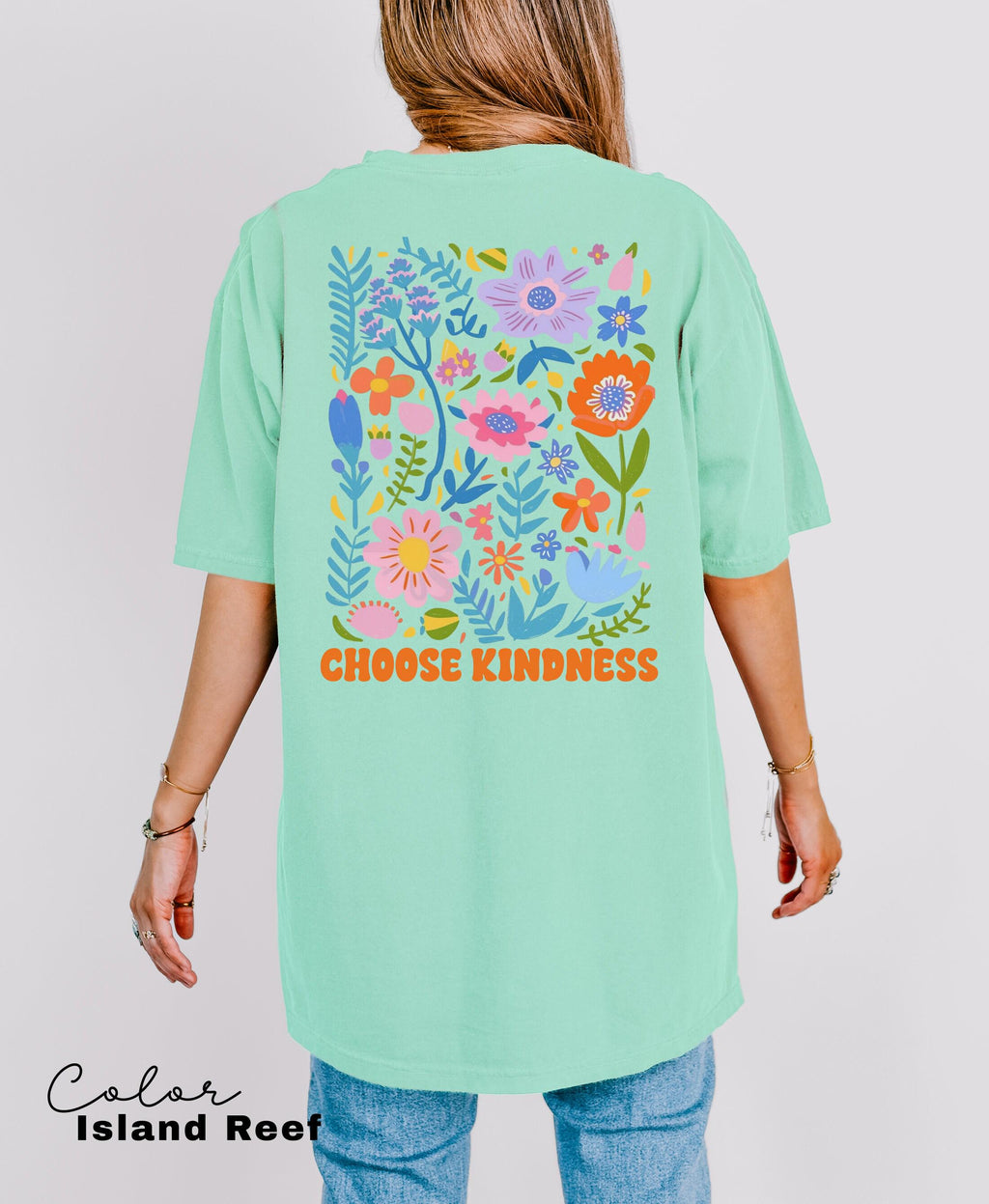Summer Beach Shirt, Choose Kindness, Flower Market Beach, Vsco shirt, Aesthetic Shirt, Positive Vibes, Summer Vibes, Retro Flowers,