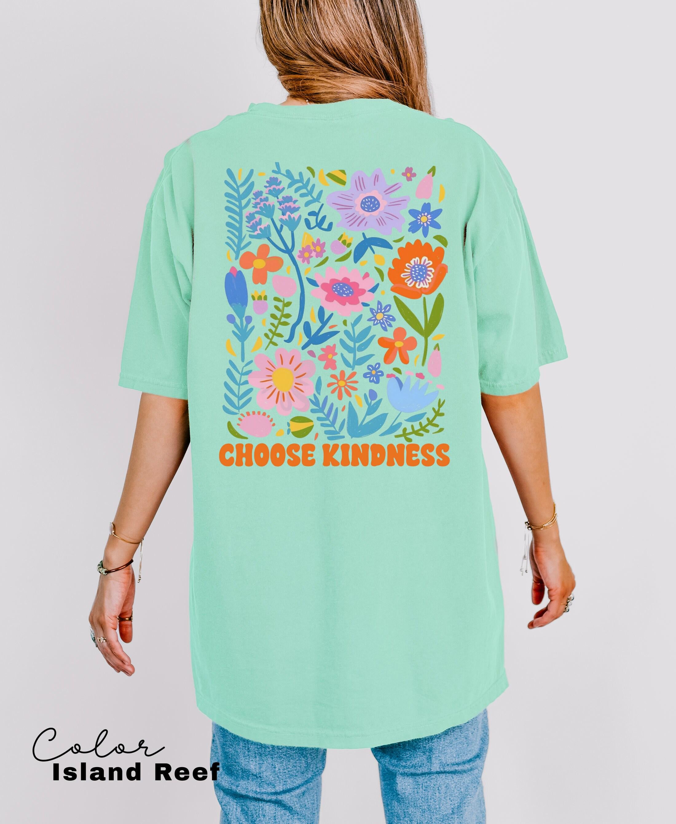 Summer Beach Shirt, Choose Kindness, Flower Market Beach, Vsco shirt, Aesthetic Shirt, Positive Vibes, Summer Vibes, Retro Flowers,