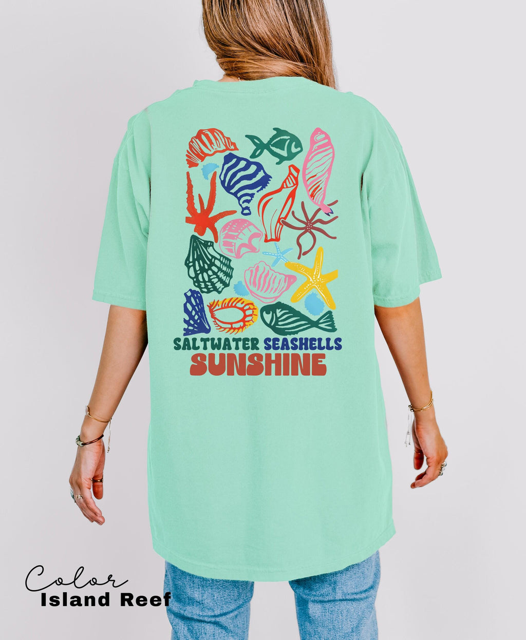 Saltwater Seashells Sunshine Shirt,Summer Shirt,Vacation Shirt,Beach Shirt,Summer Vacation Shirt,Vacation Mode,Saltwater Shirt,Sunshine