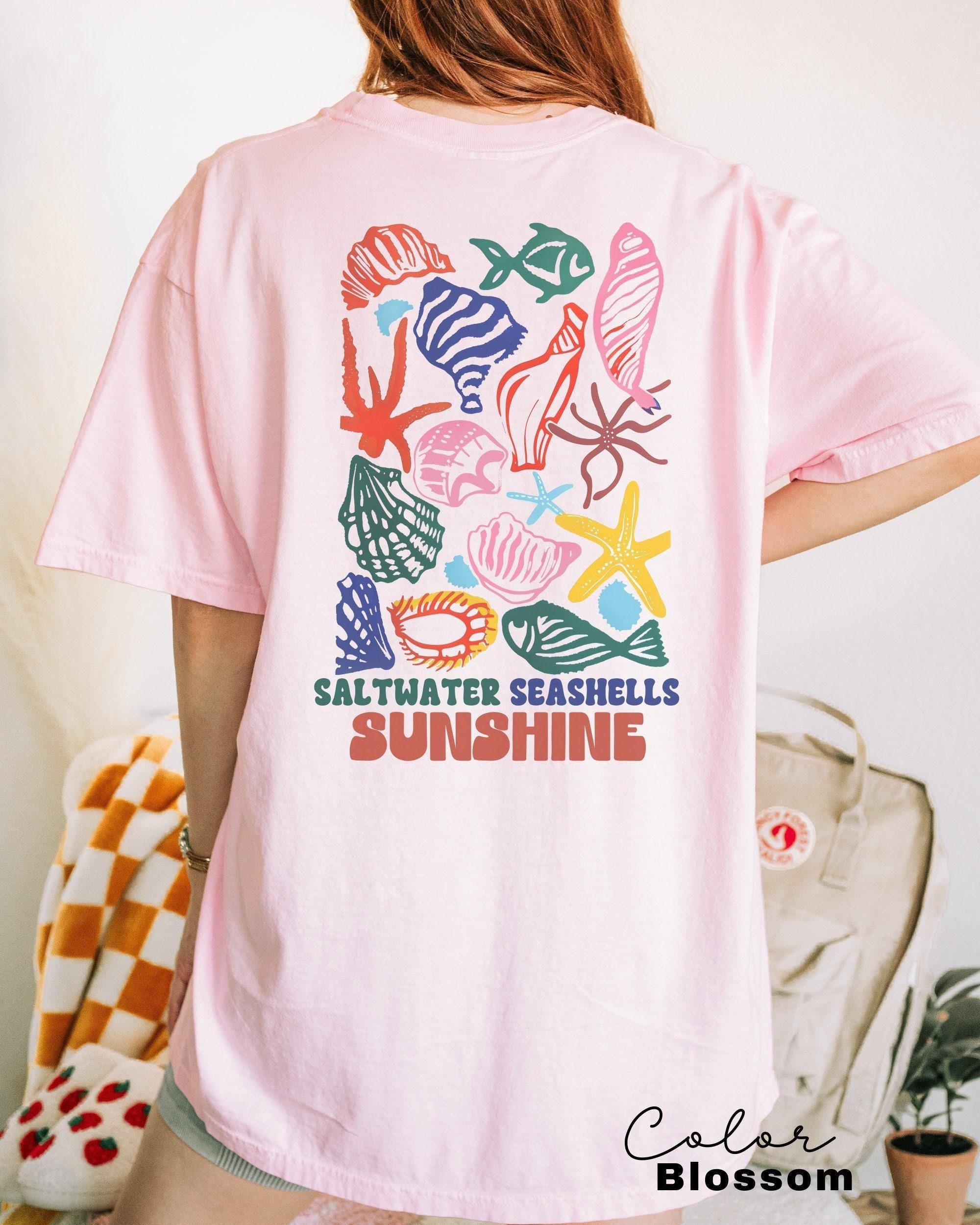 Saltwater Seashells Sunshine Shirt,Summer Shirt,Vacation Shirt,Beach Shirt,Summer Vacation Shirt,Vacation Mode,Saltwater Shirt,Sunshine