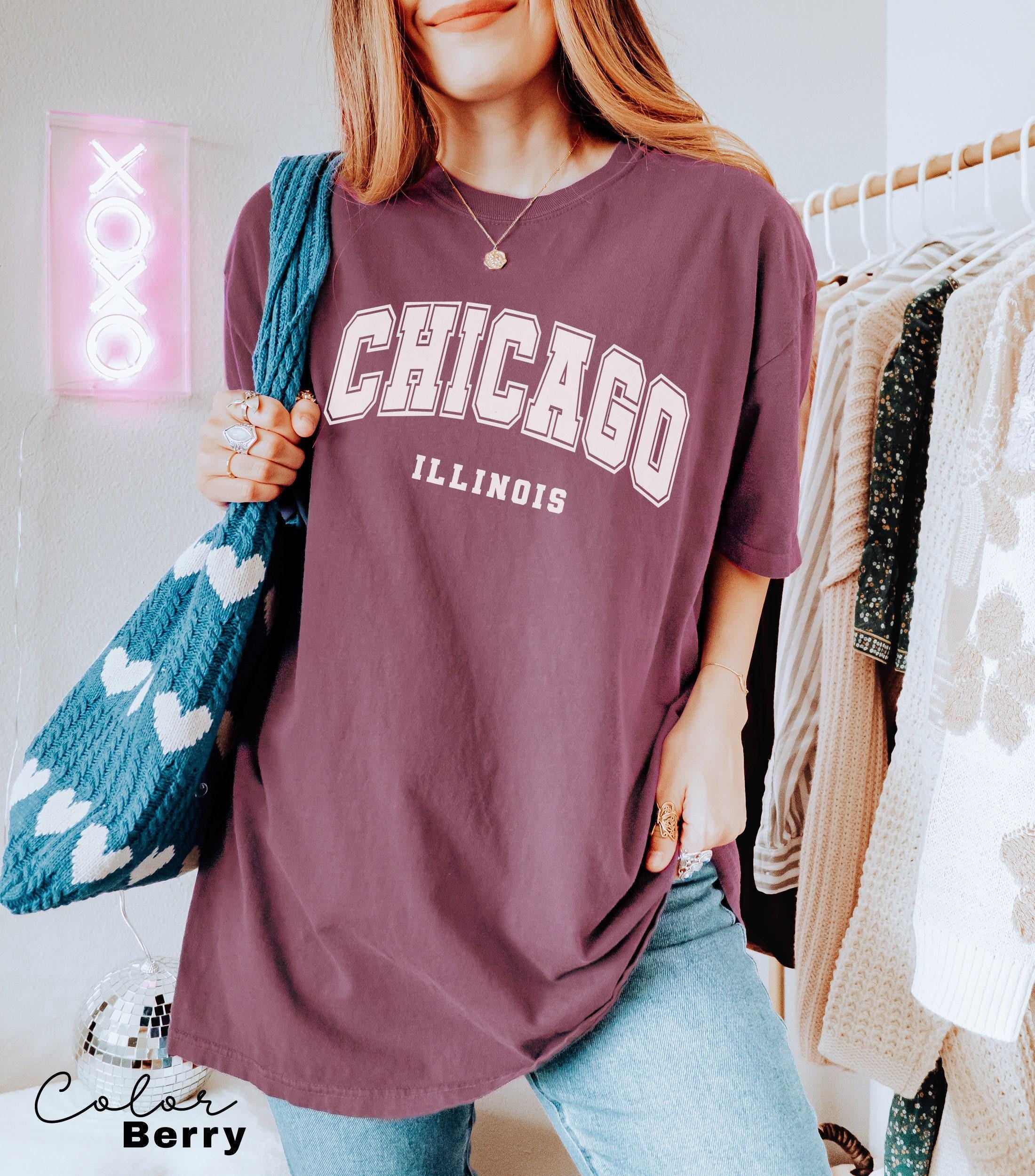 Chicago T-Shirt, Chicago City Shirt, Home State Outfit, Vacation T-Shirt, Chicago Lover Gift Shirt, Chicago Shirts For Gift, Chicago Gifts