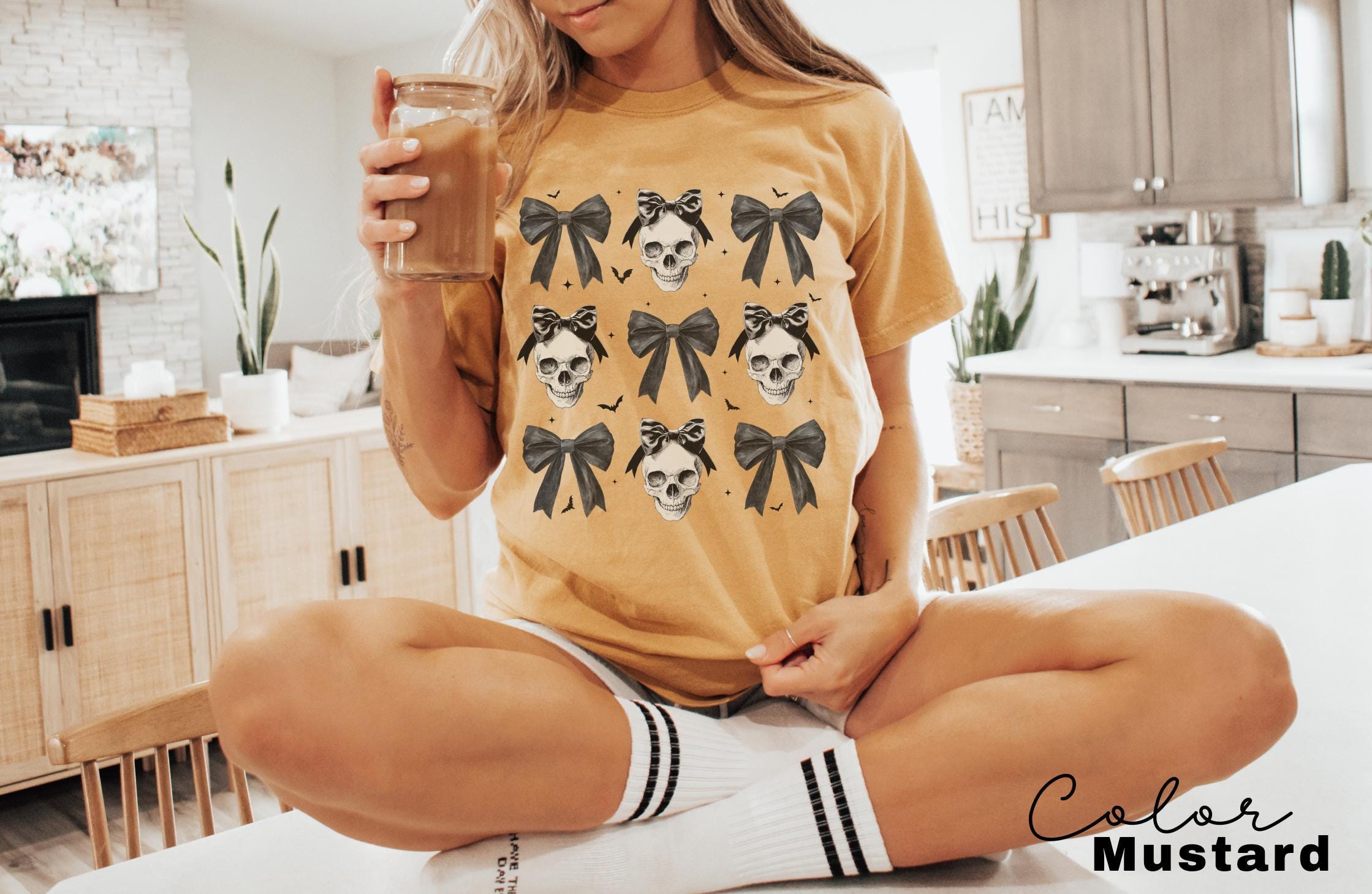 Halloween Skull Black Bow Shirt, Halloween Coquette Shirt, Halloween Women's Tee, Halloween Costume, Fall Shirt, Skeleton Coquette Bow