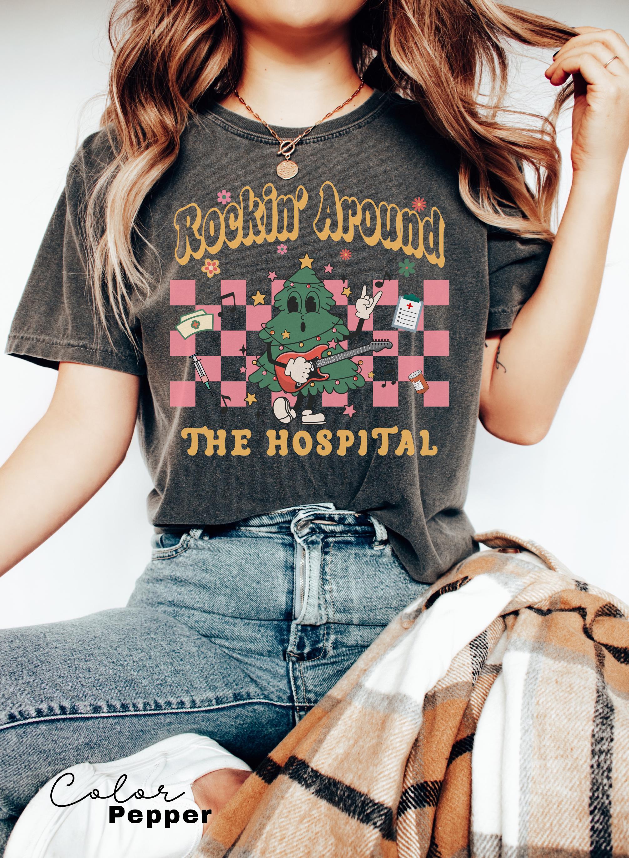 Nurse Christmas Shirt Christmas Nurse Shirt Retro Santa Nurse Tshirt Er Icu Peds Nurse Pediatric Nurse Christmas Shirt Retro Nurse Shirt L&D