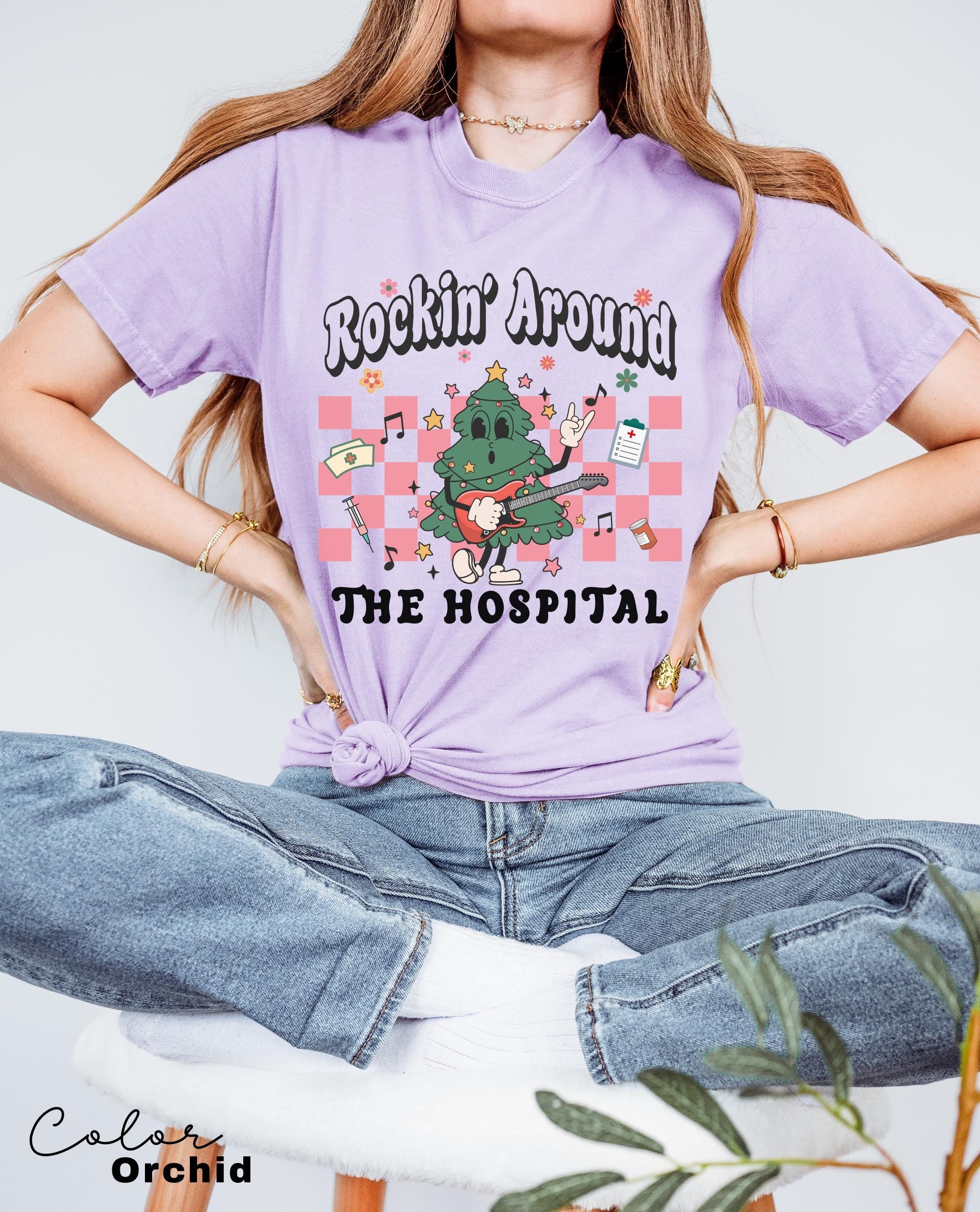 Nurse Christmas Shirt Christmas Nurse Shirt Retro Santa Nurse Tshirt Er Icu Peds Nurse Pediatric Nurse Christmas Shirt Retro Nurse Shirt L&D