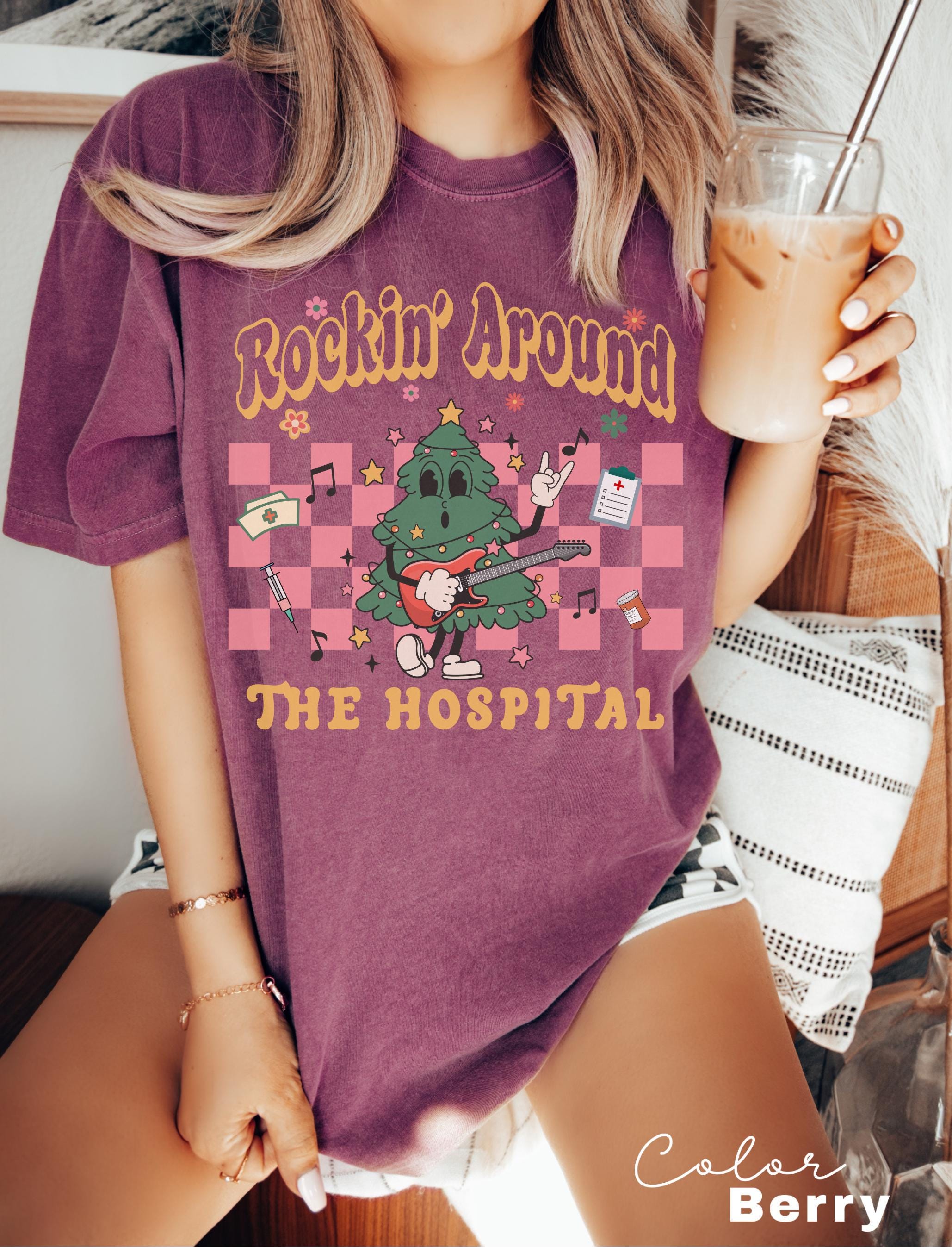 Nurse Christmas Shirt Christmas Nurse Shirt Retro Santa Nurse Tshirt Er Icu Peds Nurse Pediatric Nurse Christmas Shirt Retro Nurse Shirt L&D