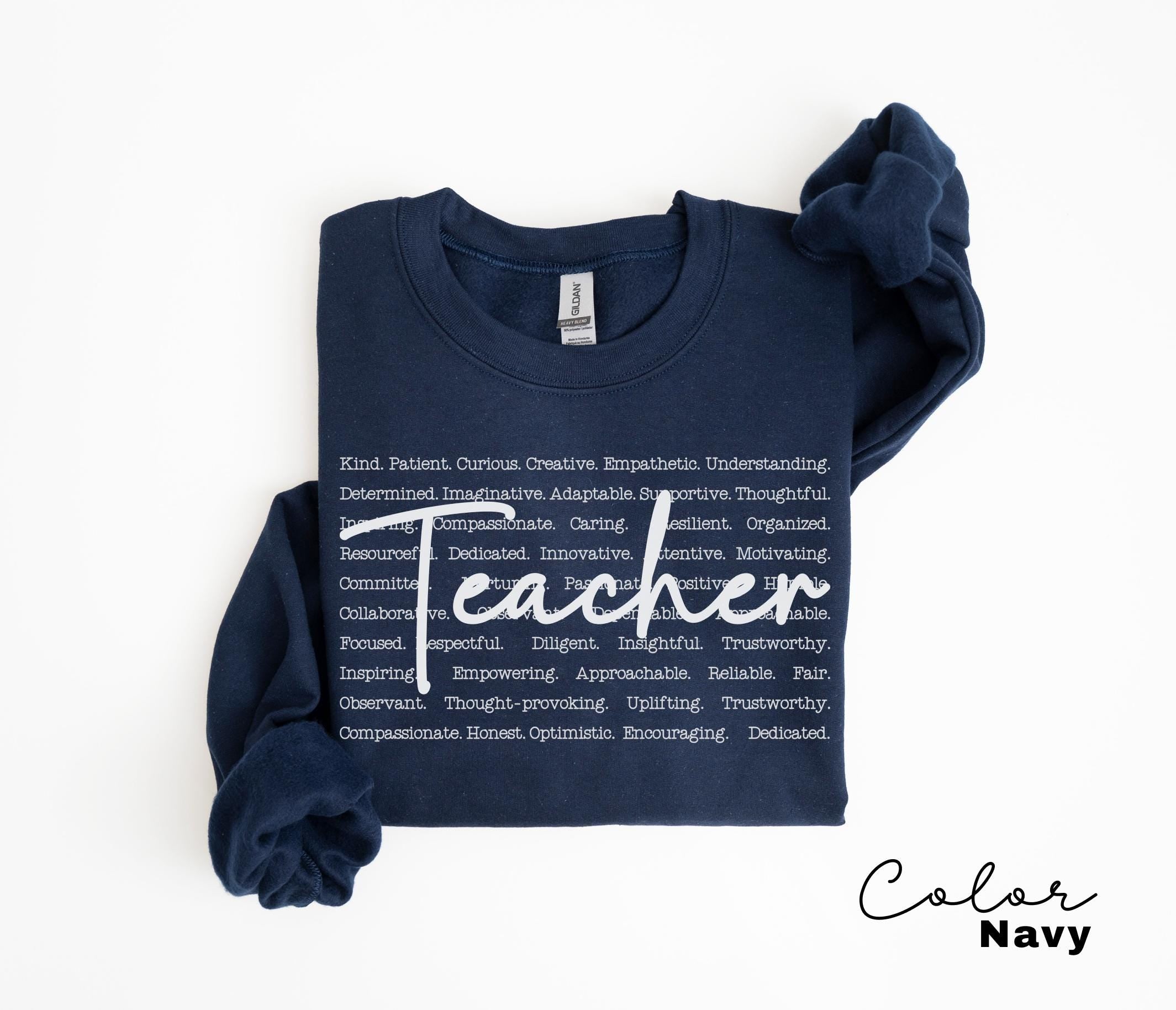 Teacher Sweatshirt, Compassion Kindness Confidence Teacher Sweatshirt, Teacher Appreciation Gifts, Group Teacher Sweatshirt, New Teacher