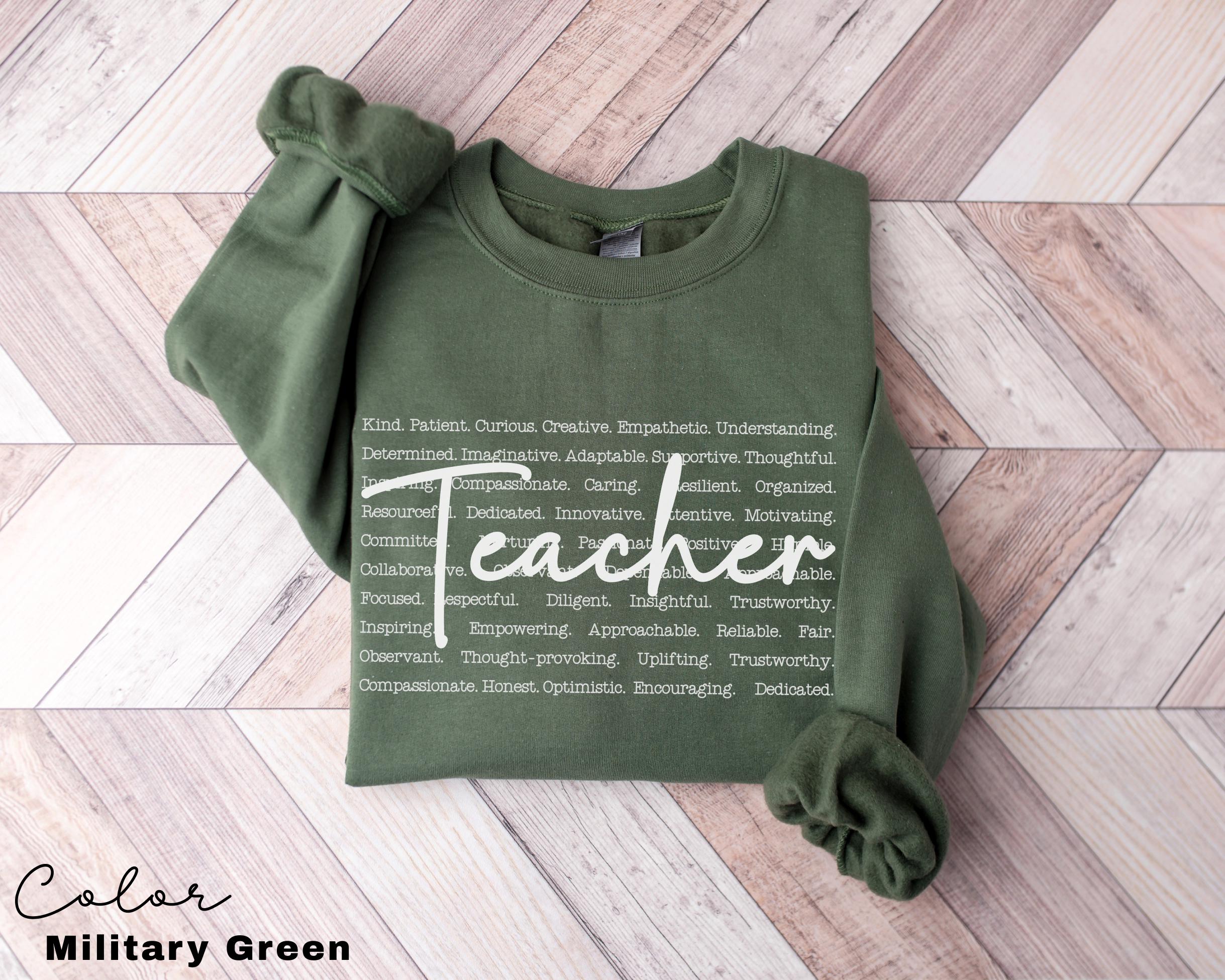 Teacher Sweatshirt, Compassion Kindness Confidence Teacher Sweatshirt, Teacher Appreciation Gifts, Group Teacher Sweatshirt, New Teacher
