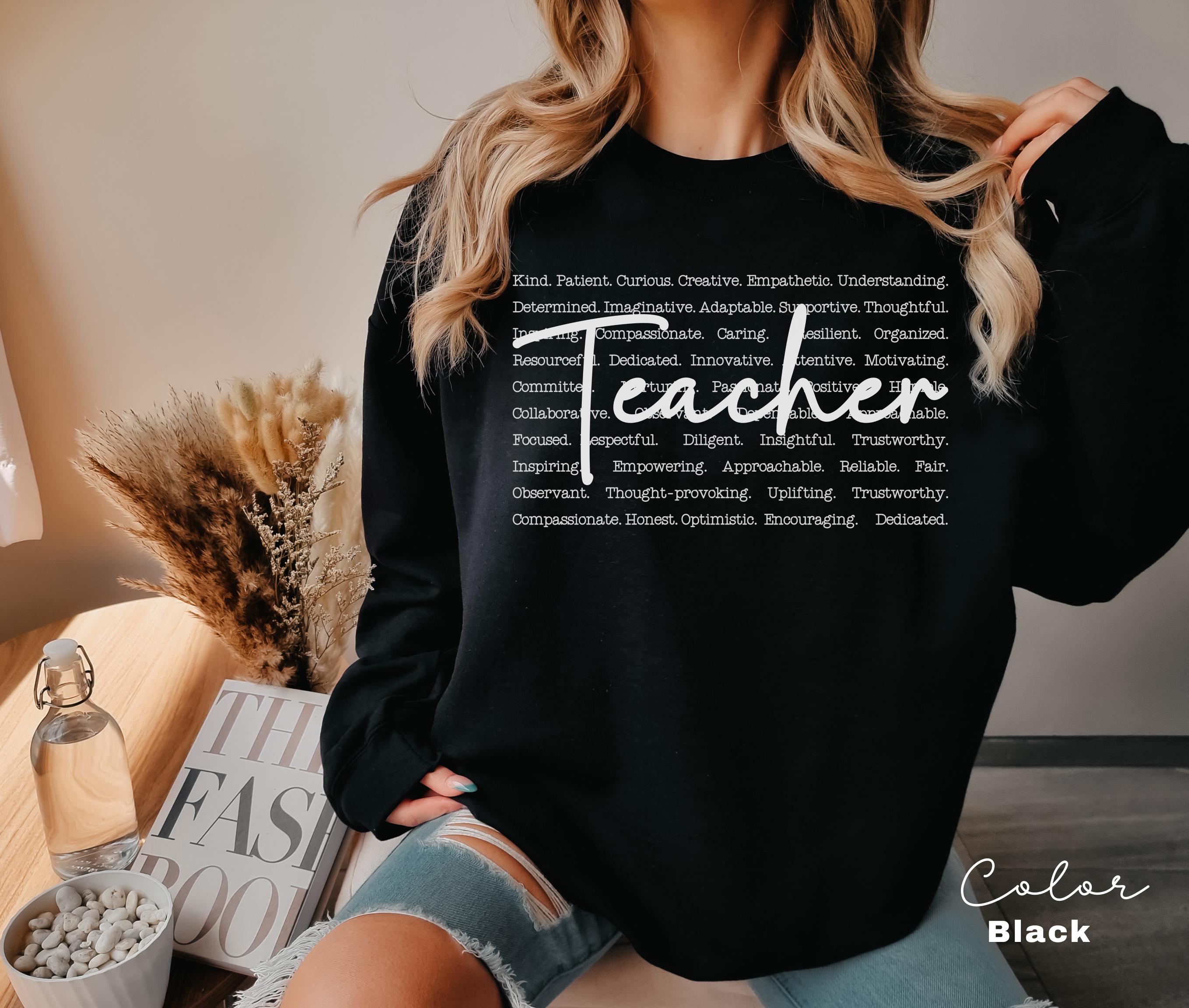 Teacher Sweatshirt, Compassion Kindness Confidence Teacher Sweatshirt, Teacher Appreciation Gifts, Group Teacher Sweatshirt, New Teacher