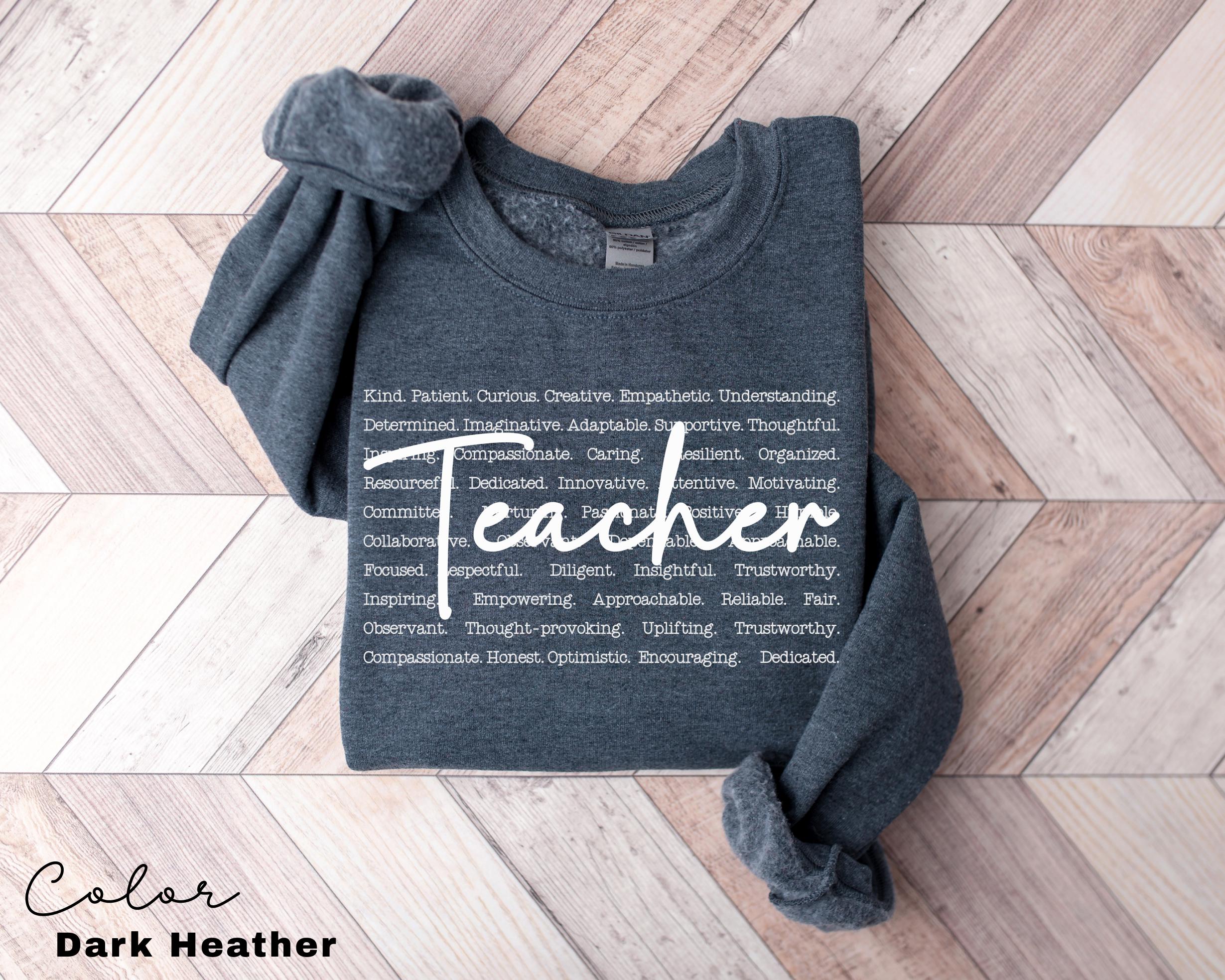 Teacher Sweatshirt, Compassion Kindness Confidence Teacher Sweatshirt, Teacher Appreciation Gifts, Group Teacher Sweatshirt, New Teacher