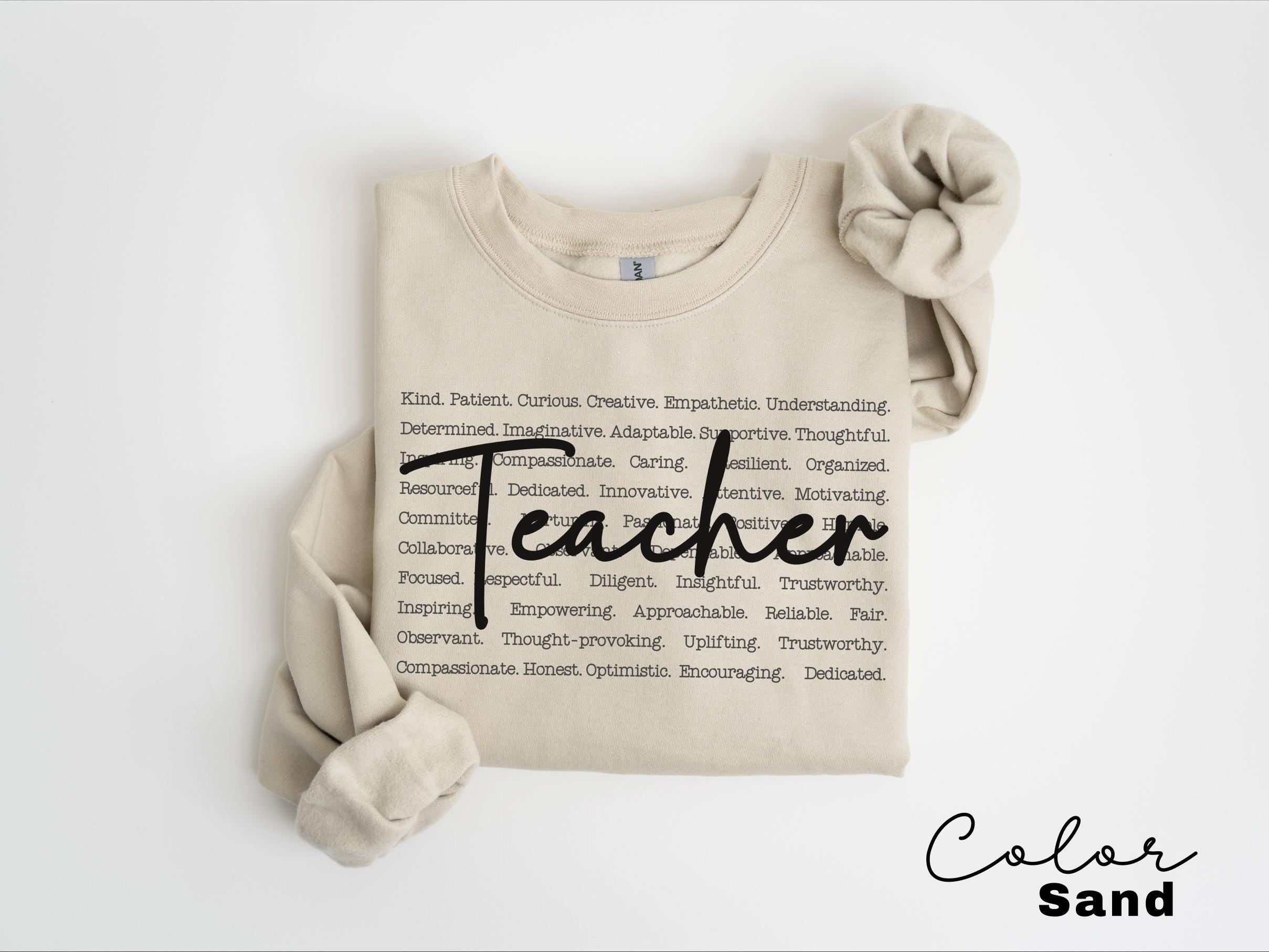 Teacher Sweatshirt, Compassion Kindness Confidence Teacher Sweatshirt, Teacher Appreciation Gifts, Group Teacher Sweatshirt, New Teacher