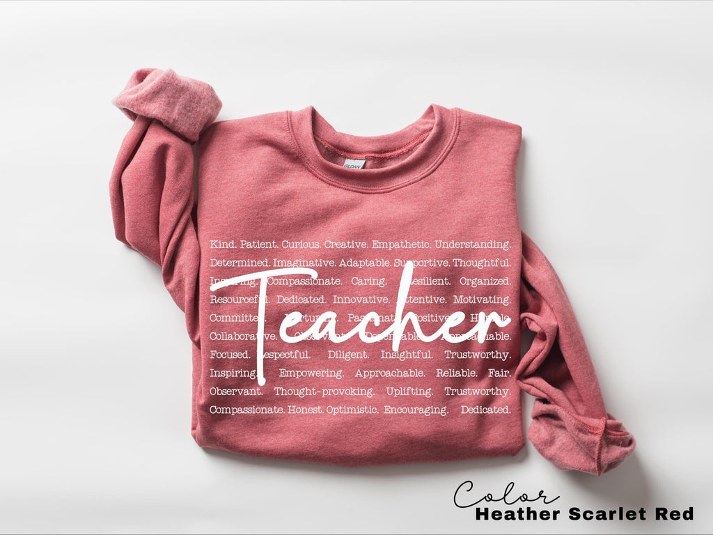 Teacher Sweatshirt, Compassion Kindness Confidence Teacher Sweatshirt, Teacher Appreciation Gifts, Group Teacher Sweatshirt, New Teacher
