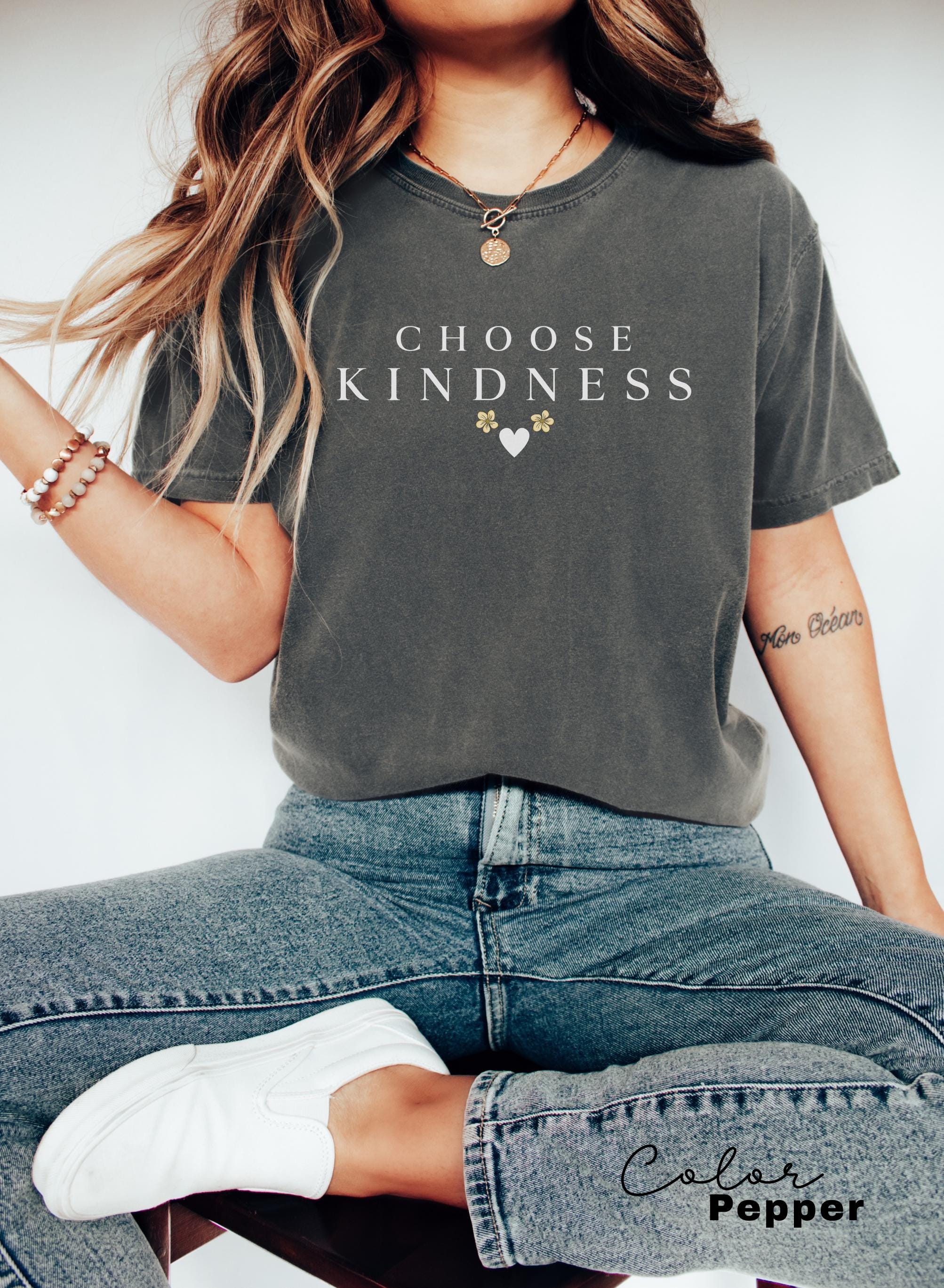 Choose Kindness Kind Teacher Comfort Colors® Shirt for Work, Custom Teacher Appreciation Gift Kindness Oversized Shirt, Cute Teacher Shirt