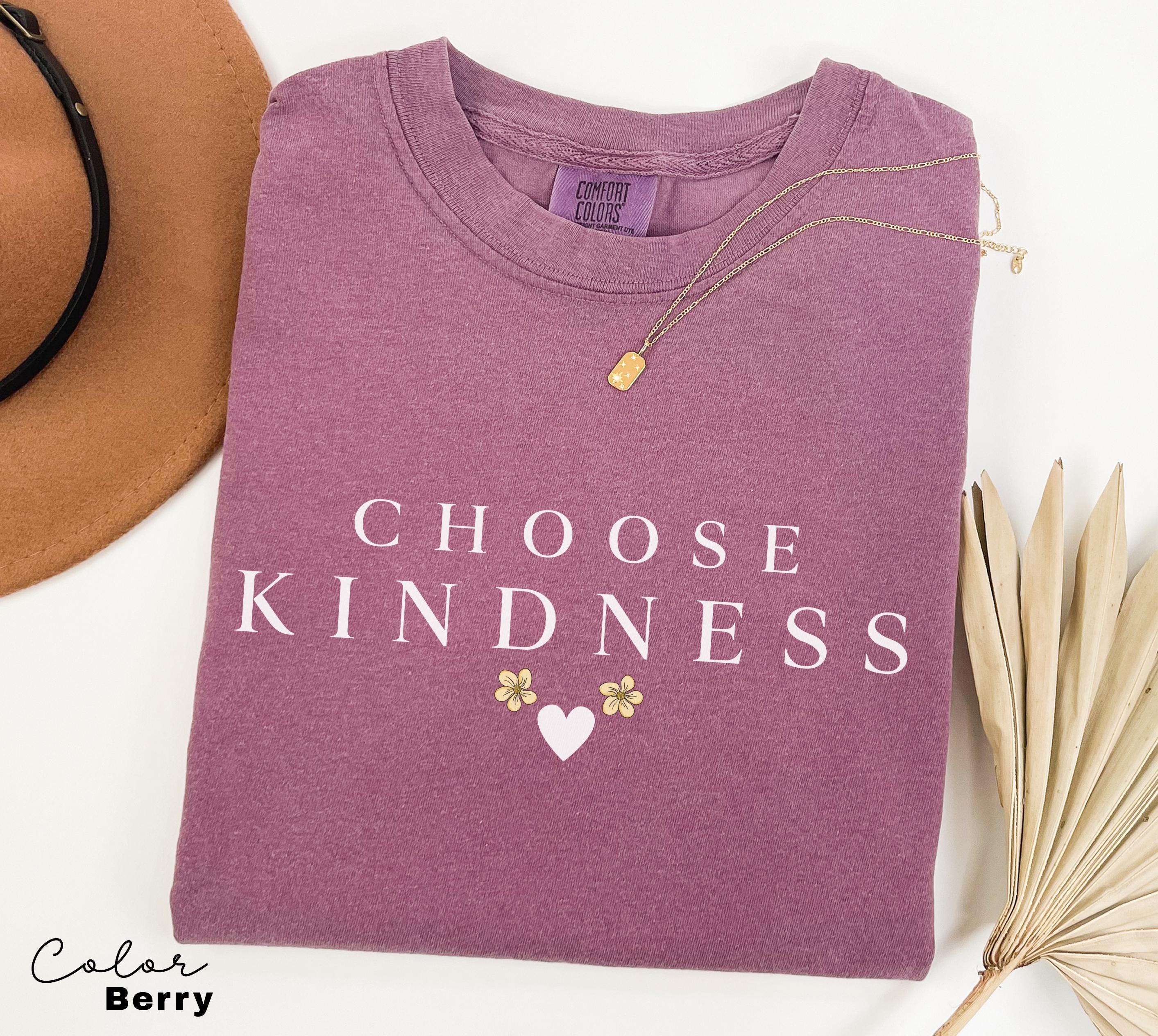 Choose Kindness Kind Teacher Comfort Colors® Shirt for Work, Custom Teacher Appreciation Gift Kindness Oversized Shirt, Cute Teacher Shirt