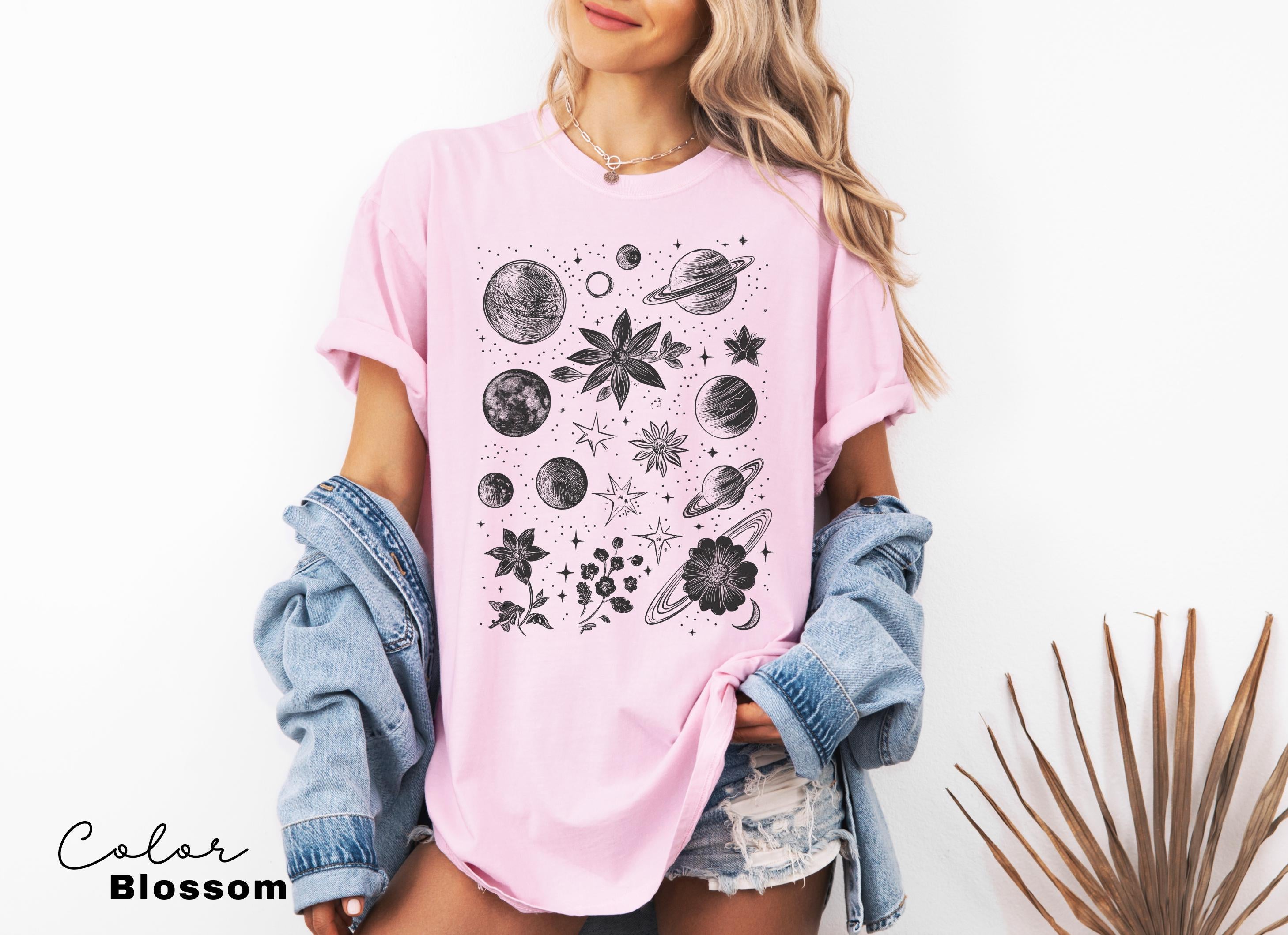 Celestial Shirt, Astrology Shirt, Stars Moon Shirt, Aesthetic Shirt, Mystical Shirt, Moon Phase Shirt, Astronomy Shirt, Mystic, Retro Tee