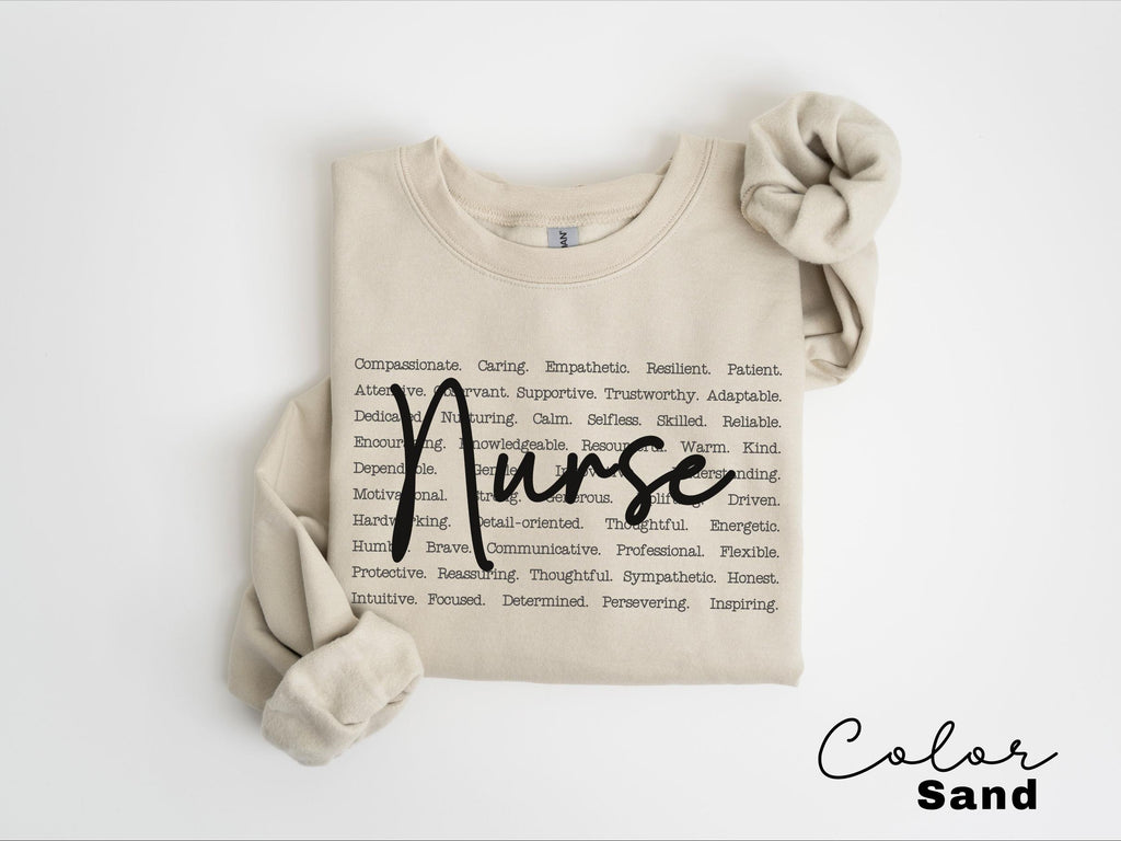 Registered Nurse Sweatshirt, Nursing Student, RN Crewneck, Nurse Week, Nurse Gift, Registered Nurse Sweatshirt, Cute Nurse Typography,