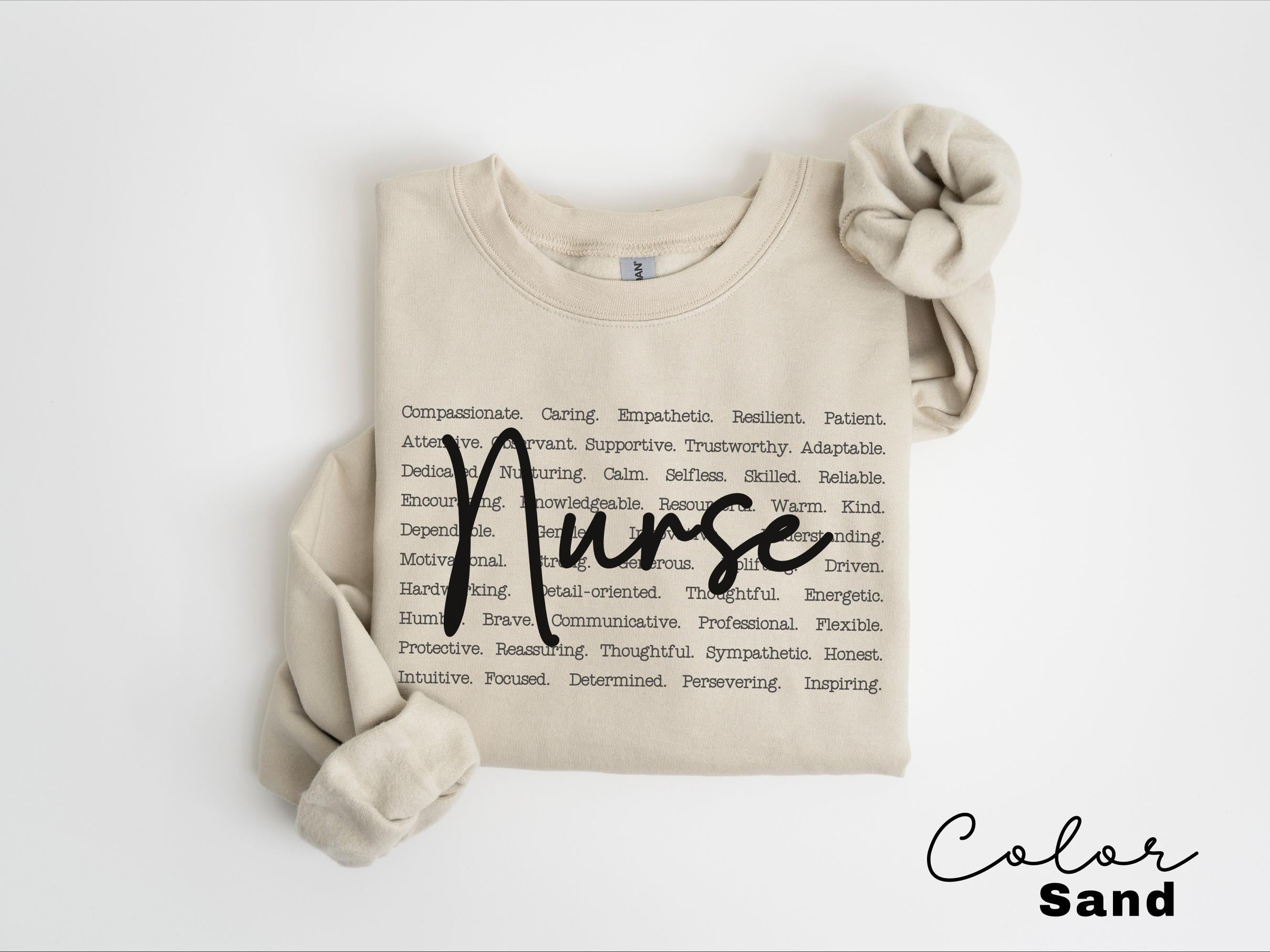 Registered Nurse Sweatshirt, Nursing Student, RN Crewneck, Nurse Week, Nurse Gift, Registered Nurse Sweatshirt, Cute Nurse Typography,