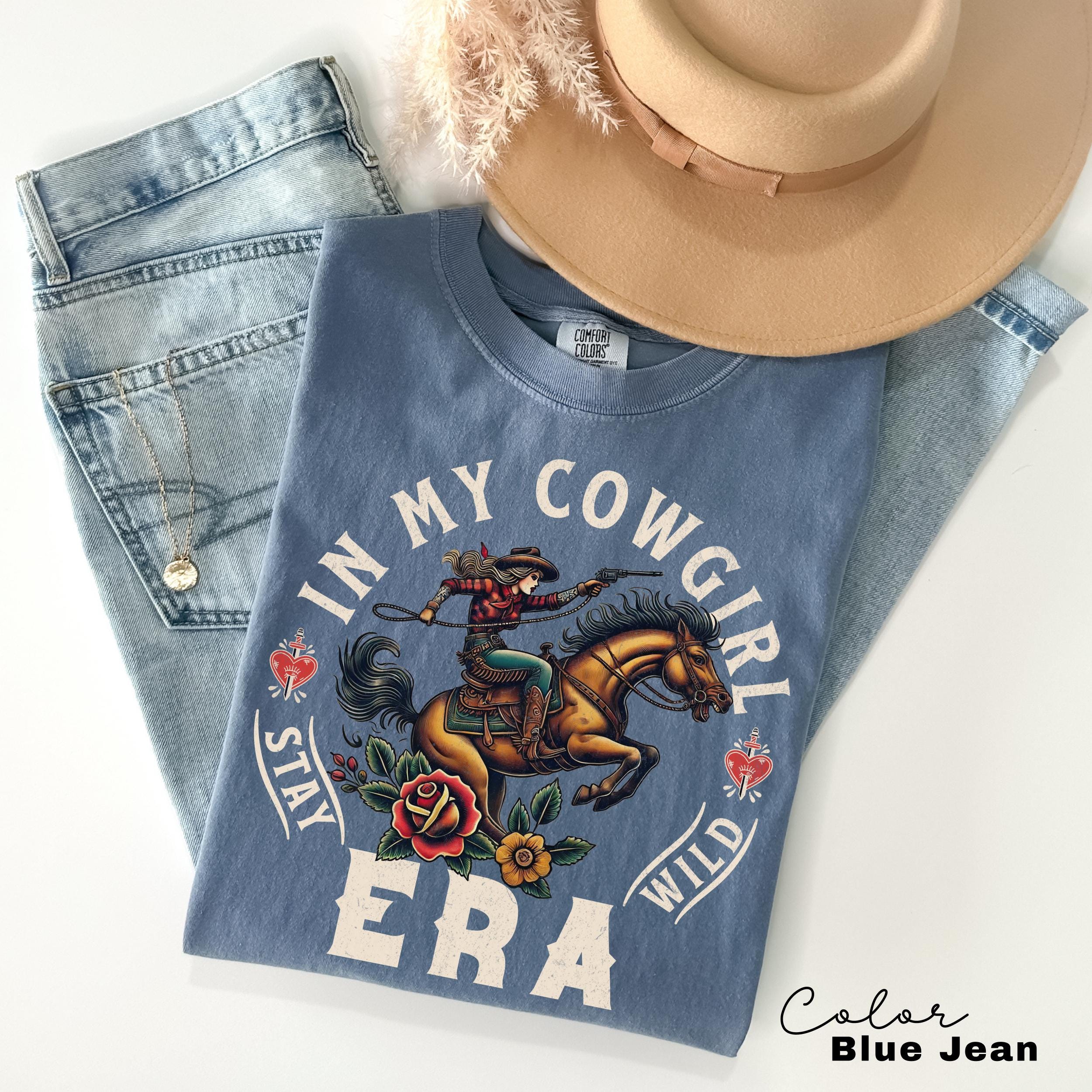 Retro Western Cowgirl Shirt, In My Cowgirl Era, Vintage Cowgirl Shirt, Retro Rodeo, Country Western Aesthetic Oversized Tee