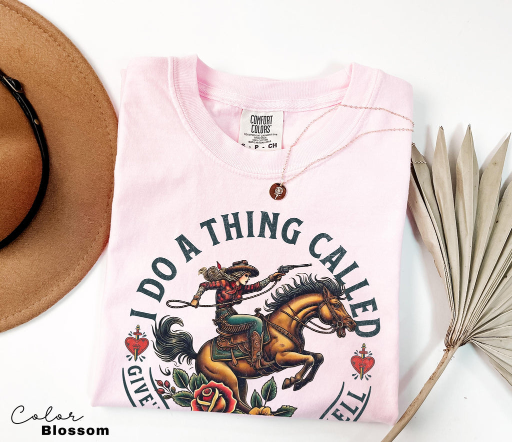 Retro Cowgirl Shirt, Rodeo T-Shirt, I Do a Thing Called What I Want, Country Concert Sweater, Funny Western Graphic Tee For Women, Oversized