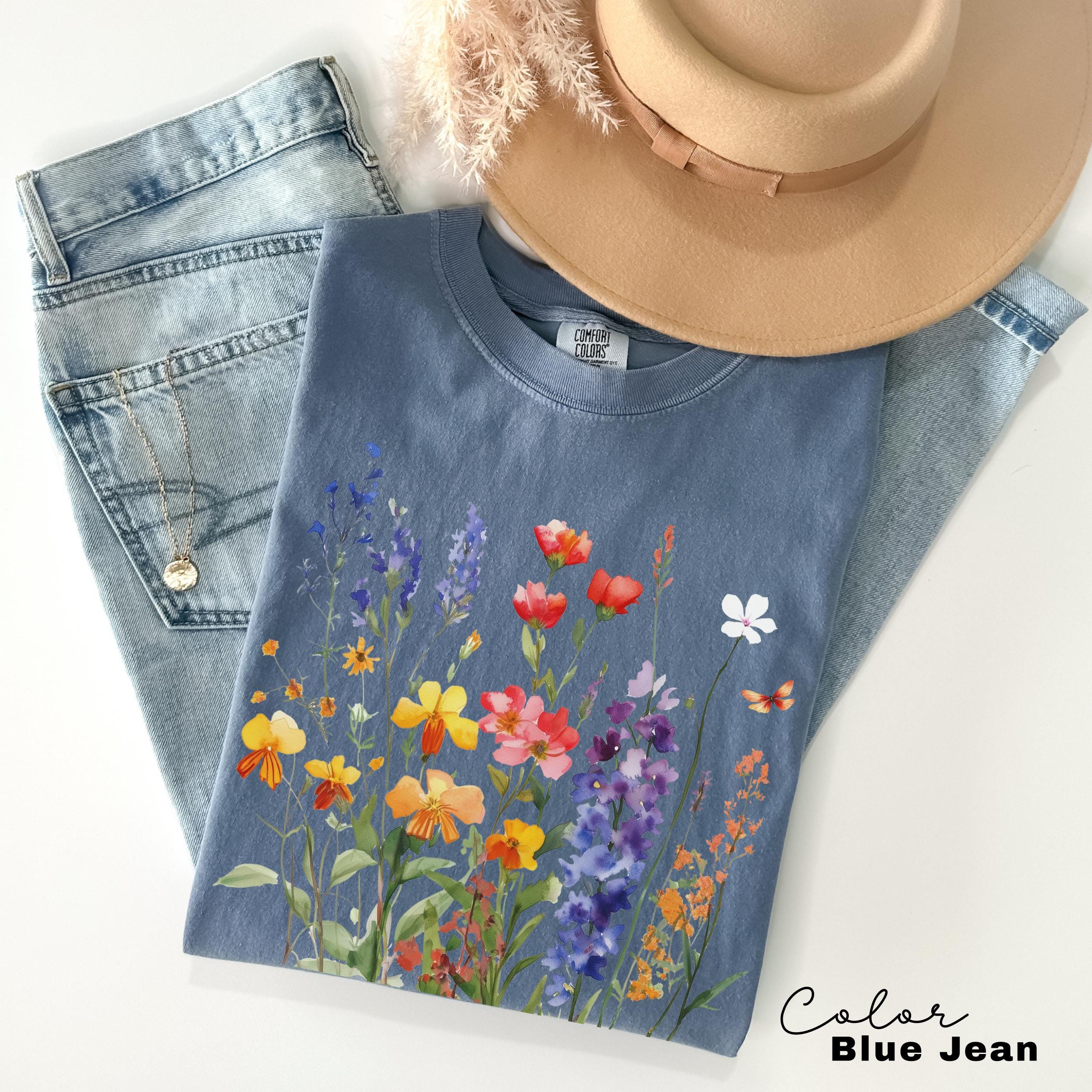 Vintage Pressed Flowers Shirt, Wildflowers Cottagecore Tshirt, Botanical Floral Shirt, Flower, Nature Shirt, Gardener Gift, Spring, Summer