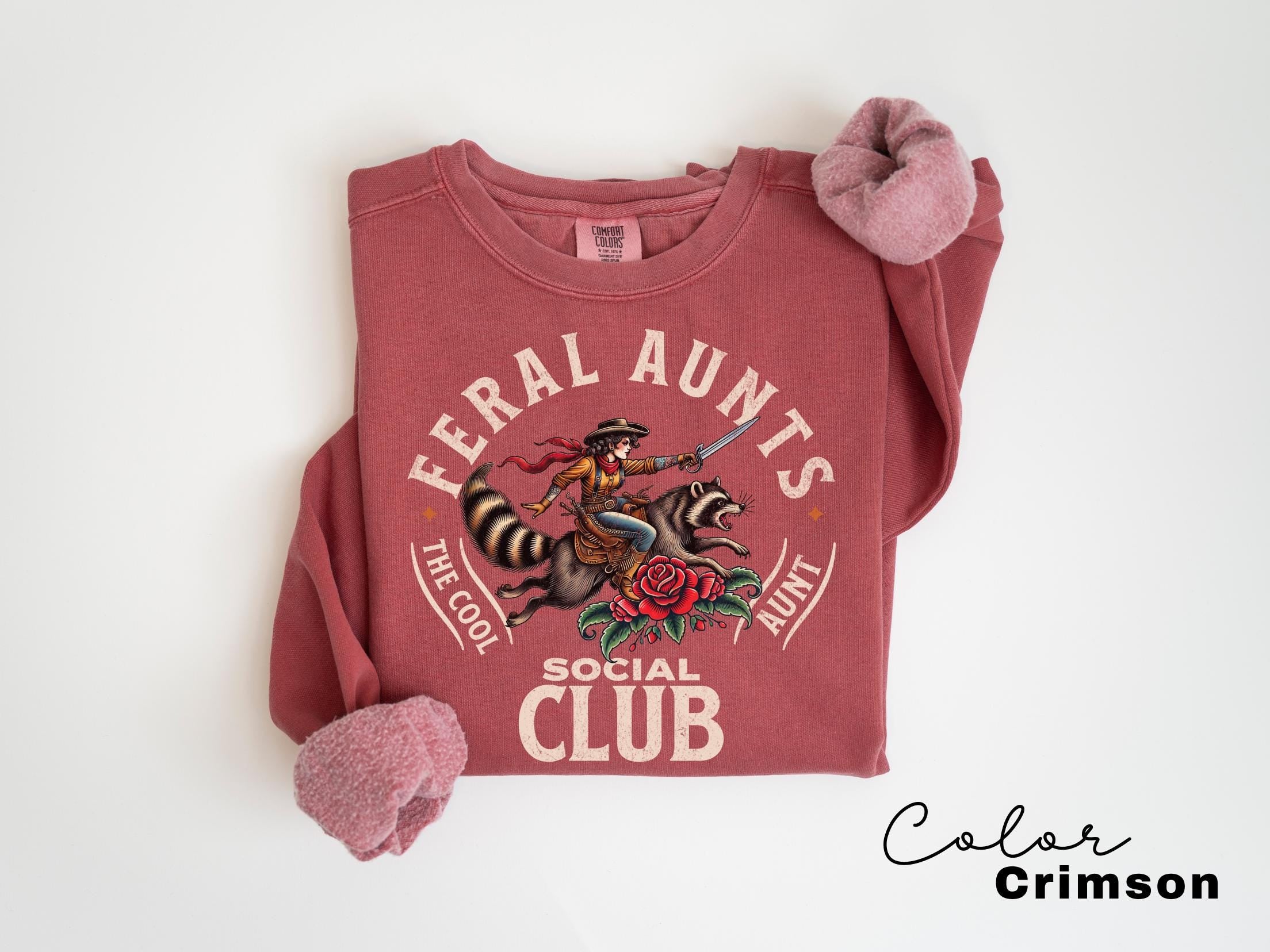 Feral Aunt Social Club Sweatshirt, New Aunt Gift, Funny Aunt, Cool Auntie Shirt, Pregnancy Announcement For Aunt, Gift for Aunt Sweater,
