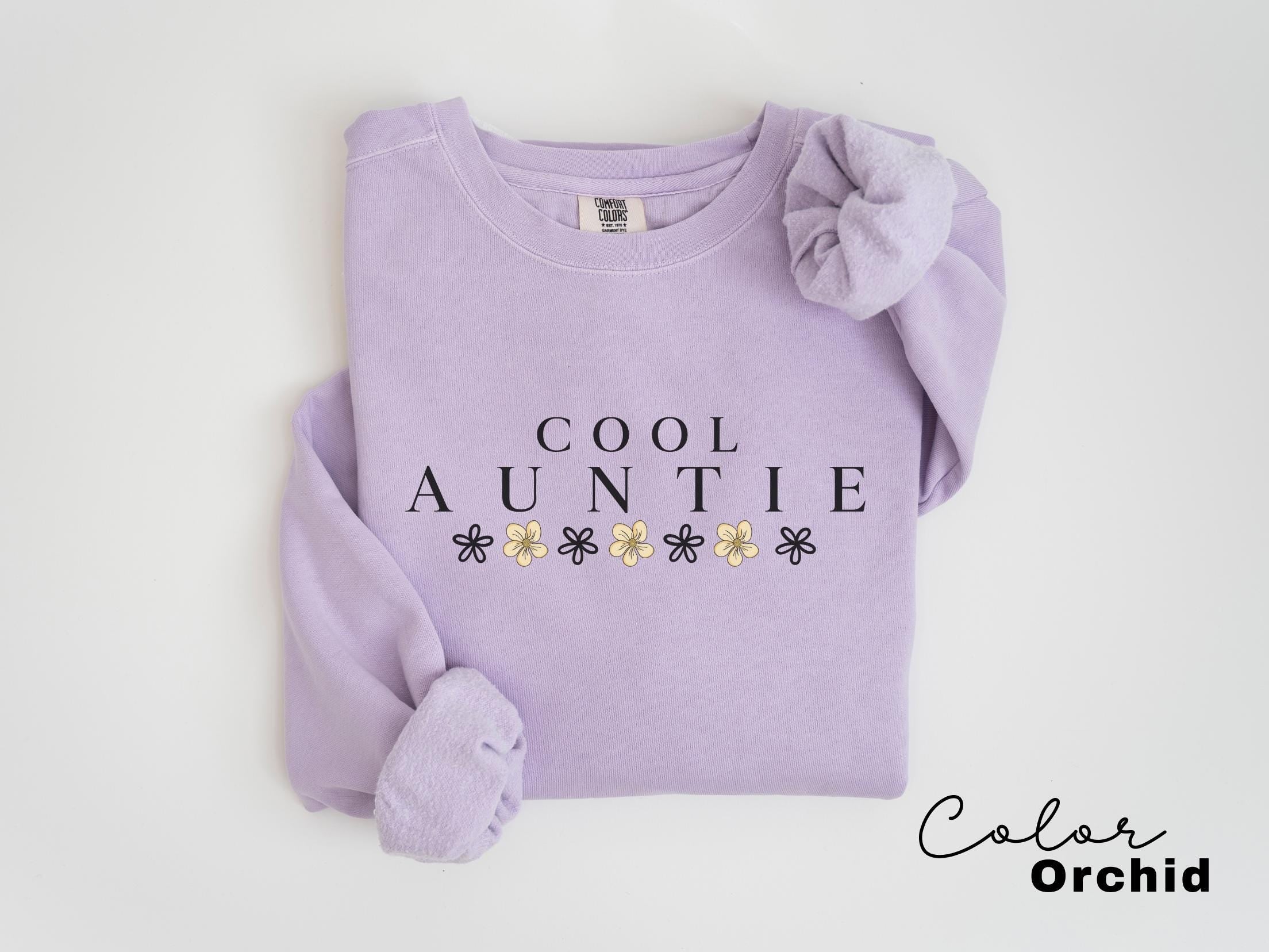 Auntie Sweatshirt Comfort Colors, New Aunt Gift, Aunt Sweatshirt, Cool Auntie Shirt, Pregnancy Announcement For Aunt, Gift for Aunt Sweater