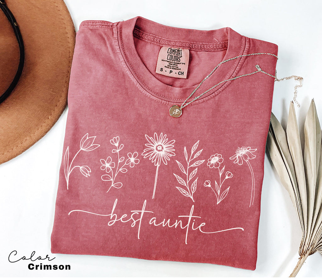 Best Auntie Shirt, Auntie Shirt, Floral Aunt Tee, Gift for Aunt, Funny Shirt for Aunt, Auntie Gift, New Aunt Gift, Pregnancy Announcement,
