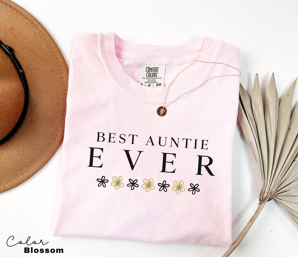 Best Auntie Shirt, Auntie Shirt, Floral Aunt Tee, Gift for Aunt, Funny Shirt for Aunt, Auntie Gift, New Aunt Gift, Pregnancy Announcement,