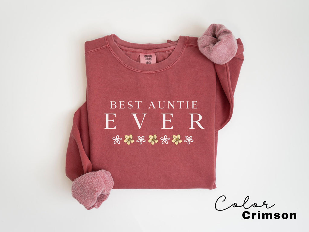 Best Auntie Sweatshirt, New Aunt Gift, Floral Aunt Sweatshirt, Cool Auntie Shirt, Pregnancy Announcement For Aunt, Gift for Aunt Sweater
