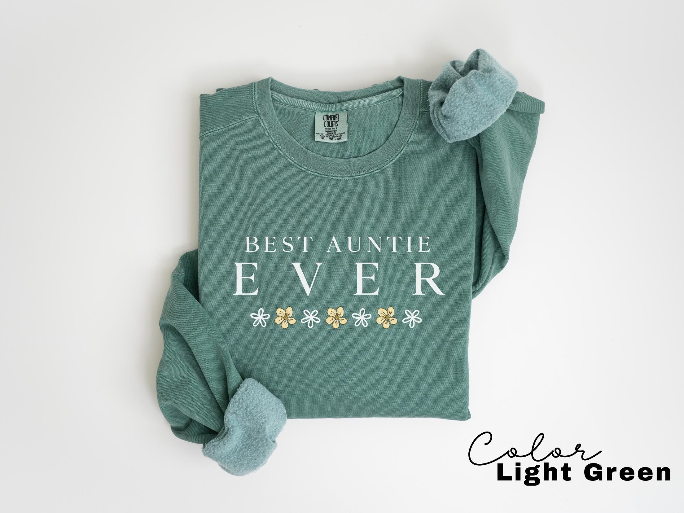 Best Auntie Sweatshirt, New Aunt Gift, Floral Aunt Sweatshirt, Cool Auntie Shirt, Pregnancy Announcement For Aunt, Gift for Aunt Sweater