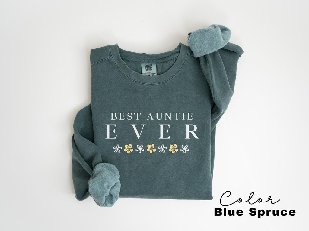 Best Auntie Sweatshirt, New Aunt Gift, Floral Aunt Sweatshirt, Cool Auntie Shirt, Pregnancy Announcement For Aunt, Gift for Aunt Sweater