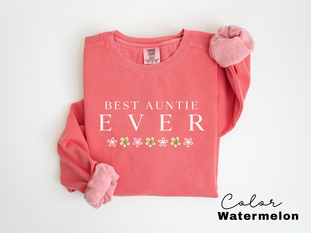 Best Auntie Sweatshirt, New Aunt Gift, Floral Aunt Sweatshirt, Cool Auntie Shirt, Pregnancy Announcement For Aunt, Gift for Aunt Sweater