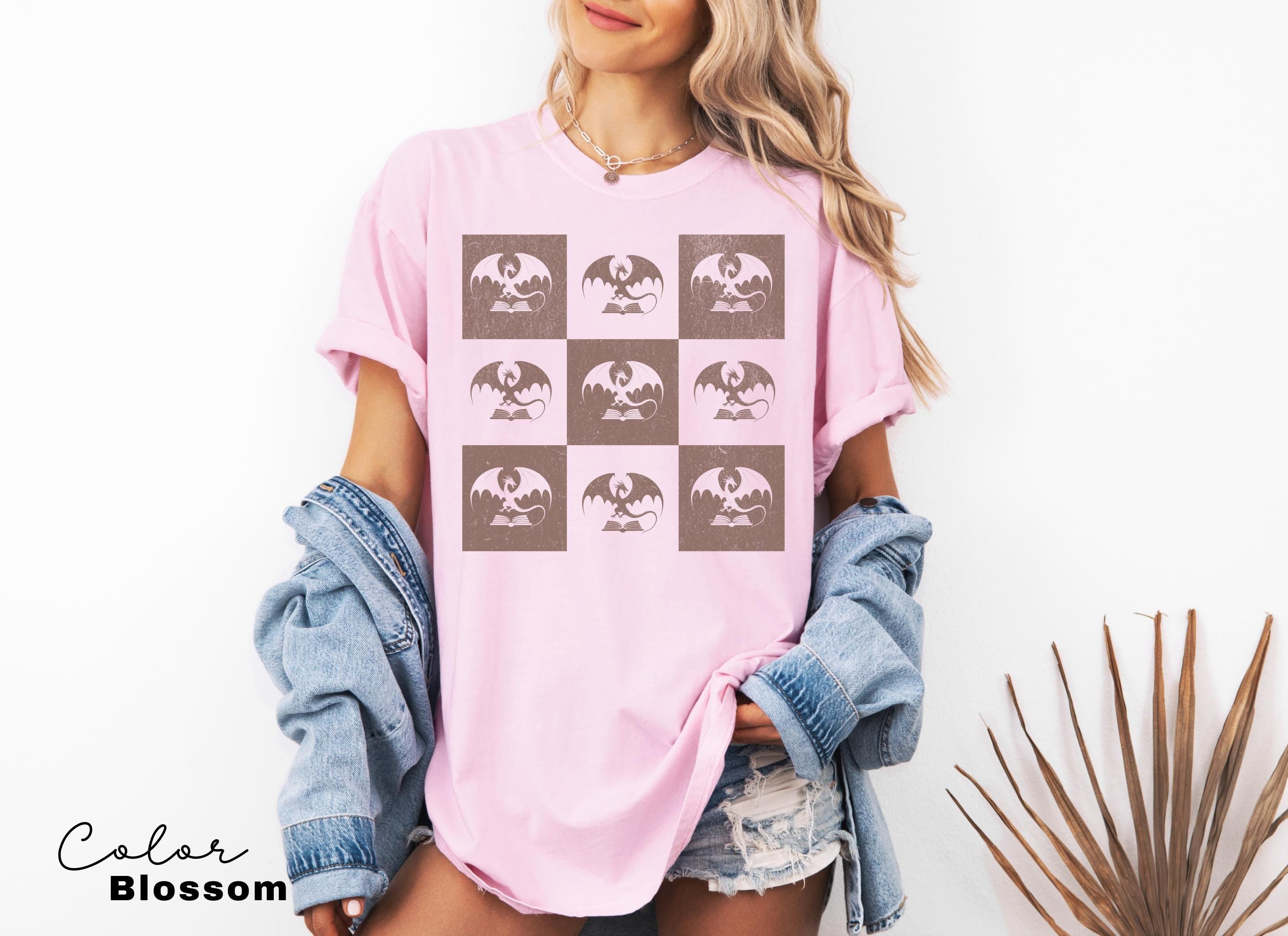 Fantasy Reader Comfort Colors Shirt for Romance Reader, Dragon Book Lover Shirt, Book Nerd Shirt, Reading Lover Shirt, Librarian Shirt,