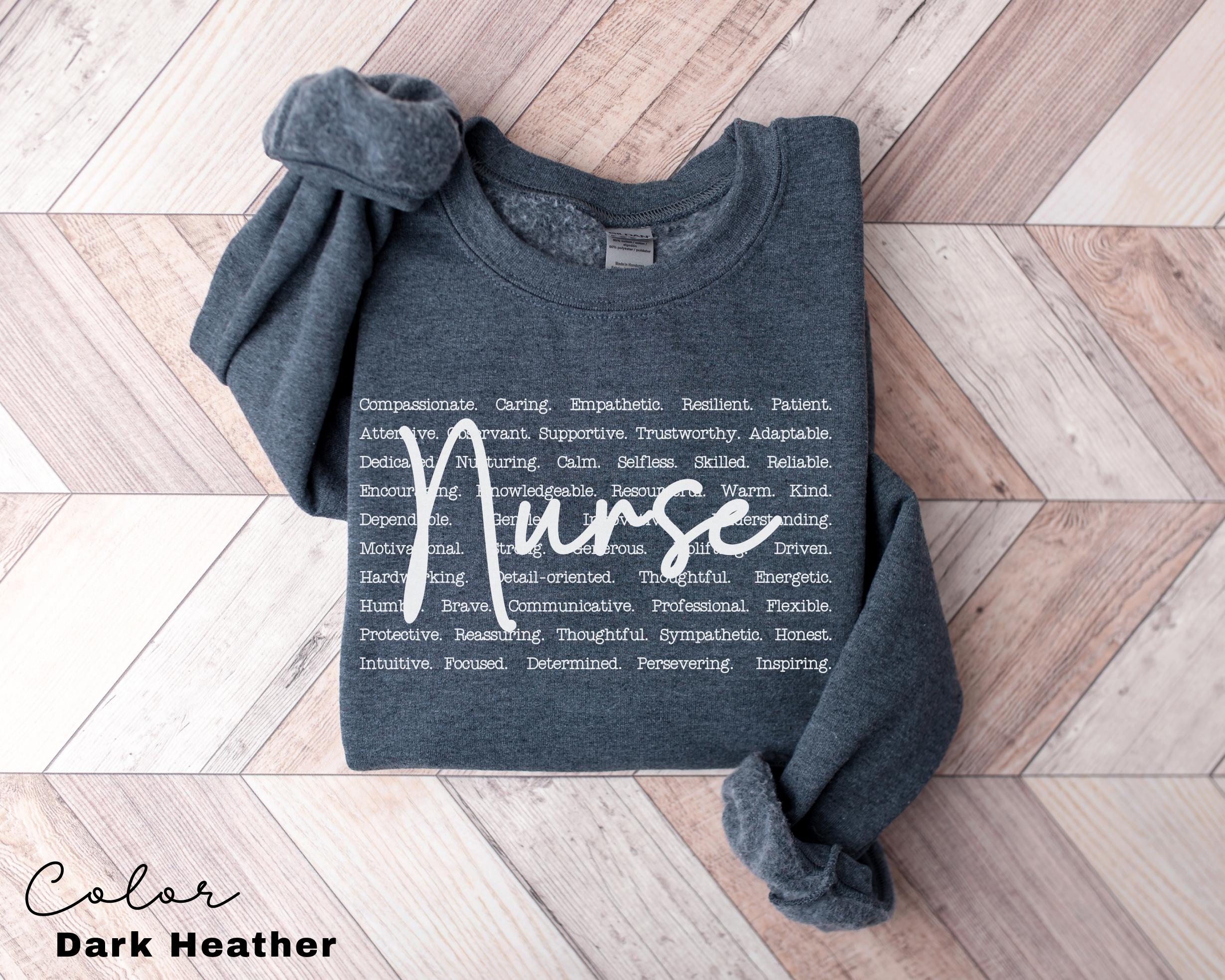 Registered Nurse Sweatshirt, Nursing Student, RN Crewneck, Nurse Week, Nurse Gift, Registered Nurse Sweatshirt, Cute Nurse Typography,