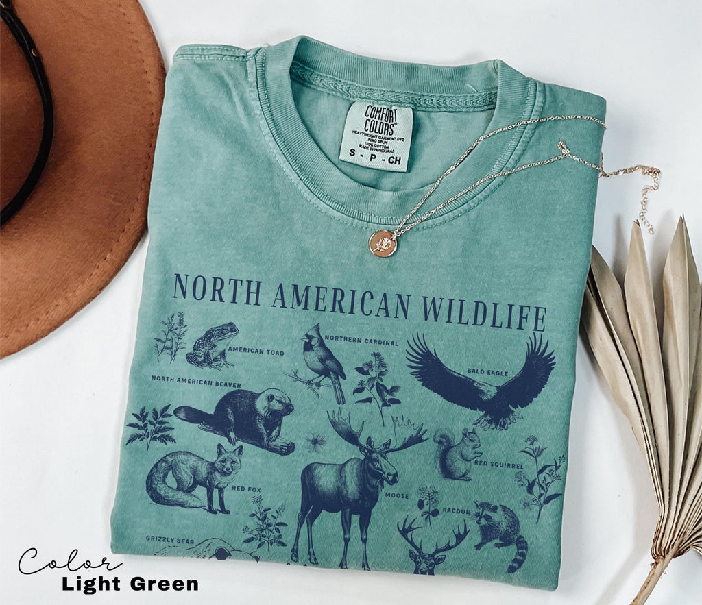 Nature Shirt, North American Wildlife, Vintage 90s Unisex T-Shirt, Retro Forest Animals, National Parks, Camping Nature Lover, Forestcore,