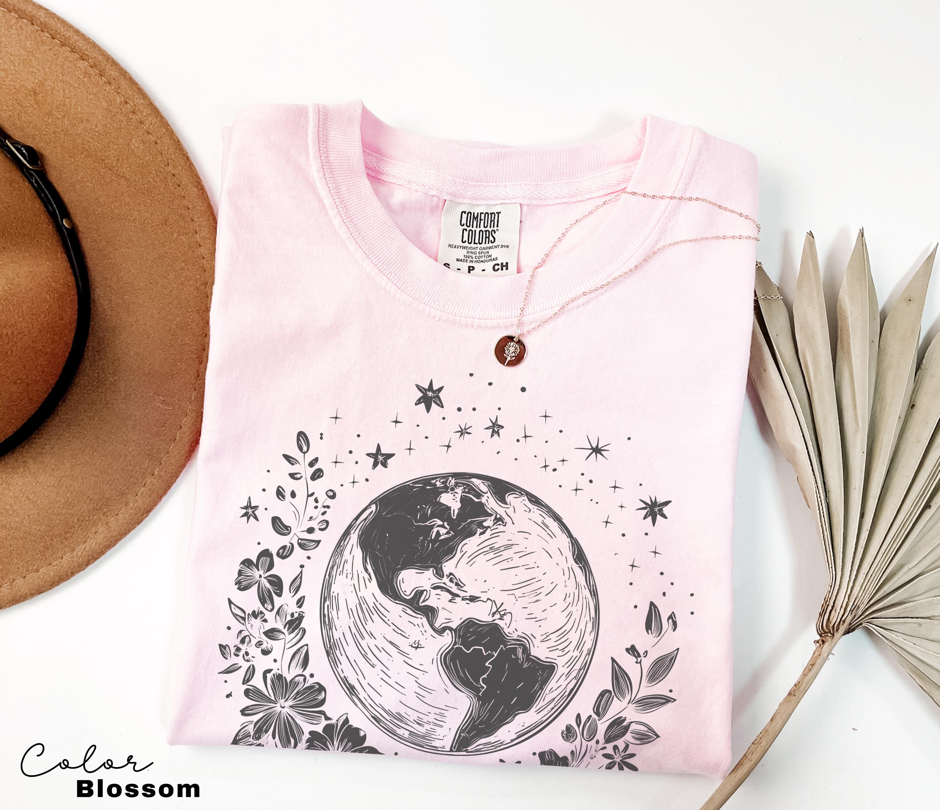 Earth Shirt, Earth Day Shirt, Nature Shirt, Celestial Shirt, Wildflower Tee, Environmental T-Shirt, Recycle Shirt, Save The Planet Shirt,