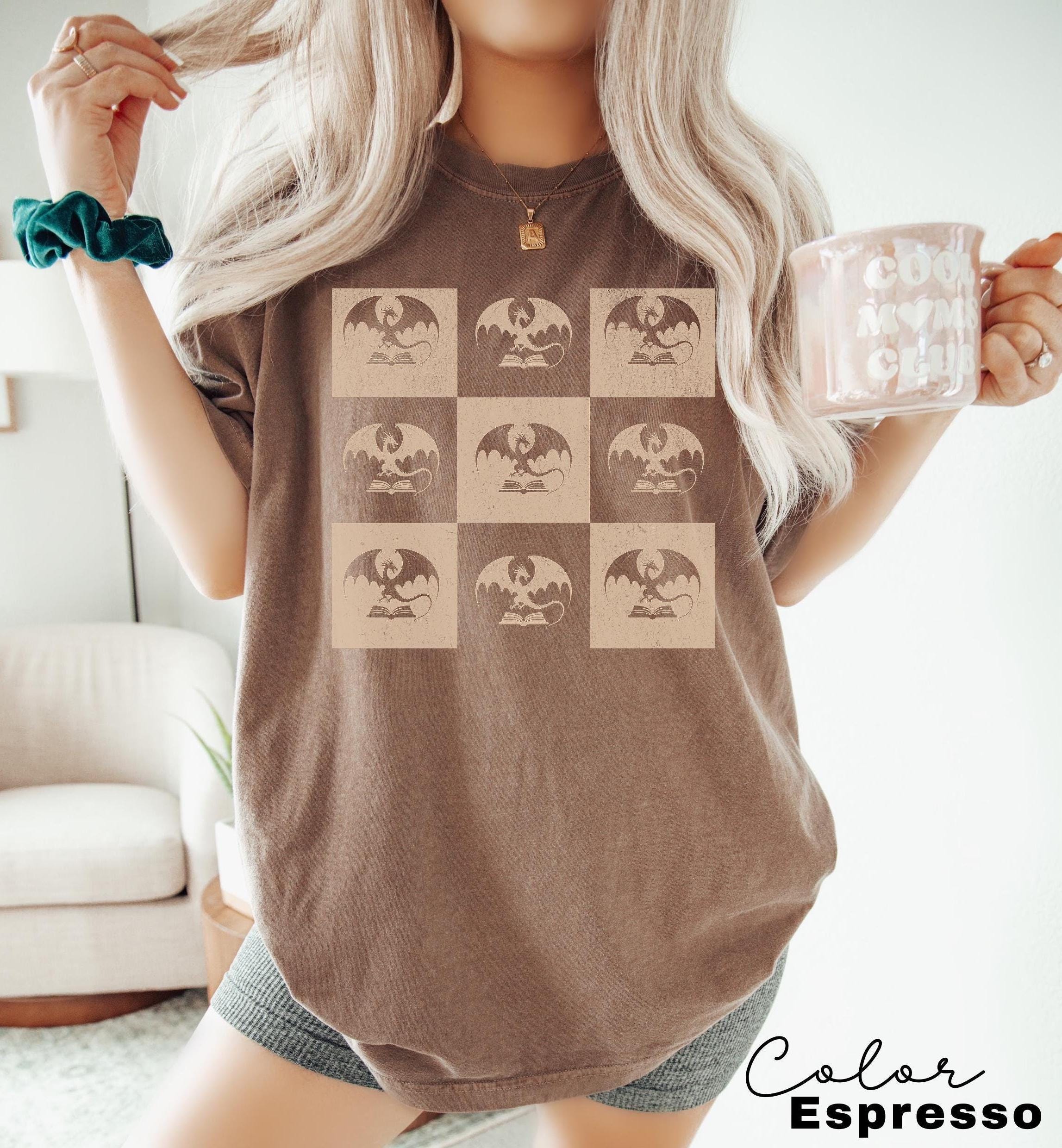 Fantasy Reader Comfort Colors Shirt for Romance Reader, Dragon Book Lover Shirt, Book Nerd Shirt, Reading Lover Shirt, Librarian Shirt,