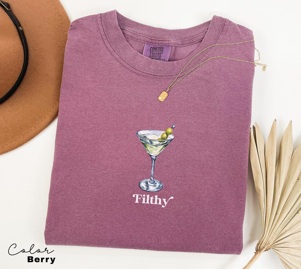 Dirty Martini shirt, Filthy Martini Shirt, Dirty 30 Shirt, Dirty Martini Lover Gift, Funny Cocktail Lover Gift, Tini Time T-Shirt Preppy