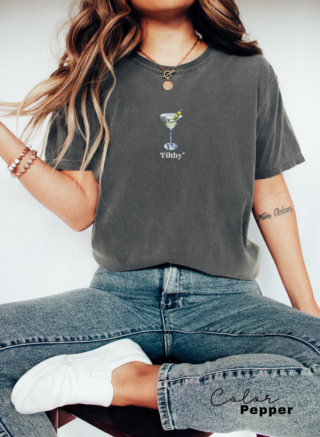 Dirty Martini shirt, Filthy Martini Shirt, Dirty 30 Shirt, Dirty Martini Lover Gift, Funny Cocktail Lover Gift, Tini Time T-Shirt Preppy