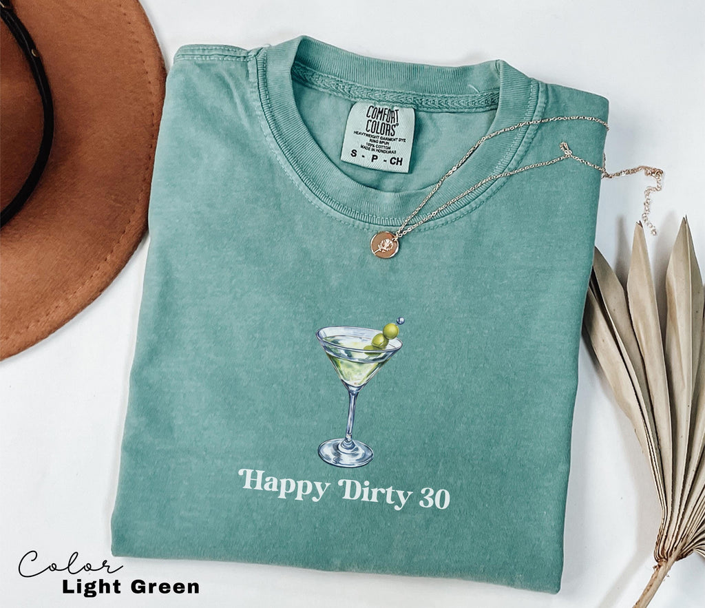 30th Birthday Shirt, Dirty 30 Martini Shirt, Dirty 30 Birthday Party Group Shirts, 30th Birthday, Cocktail Shirt, Tini Time, Minimalist,