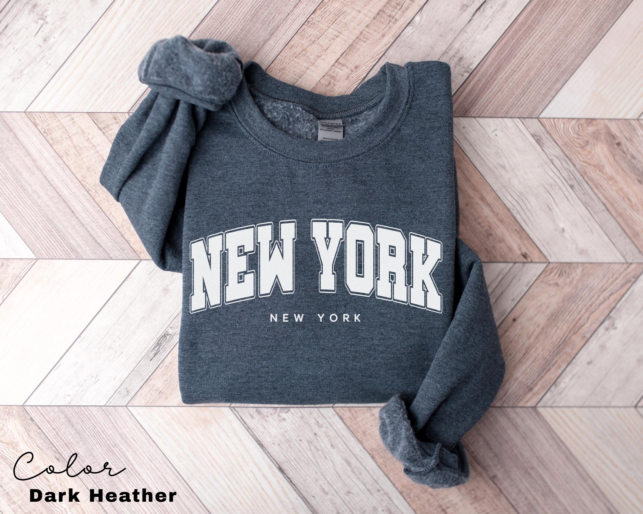 Preppy New York Sweatshirt, New York Pullover, Vintage Varsity Aesthetic, Trendy Travel Destination Gift, Unisex Crewneck Sweatshirt, NYC,