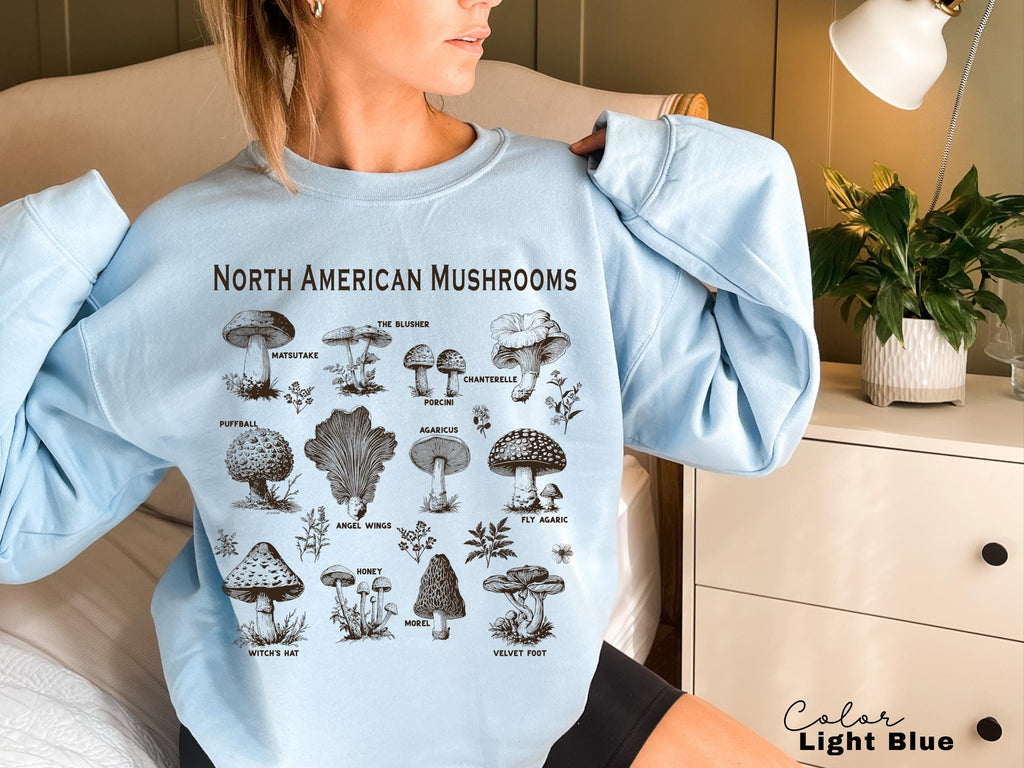 Vintage Mushroom Sweatshirt, Nature Lover Sweatshirt, Mushroom Collector, Goblincore Sweatshirt, Cottage Core Aesthetic, Botanica Crewneck