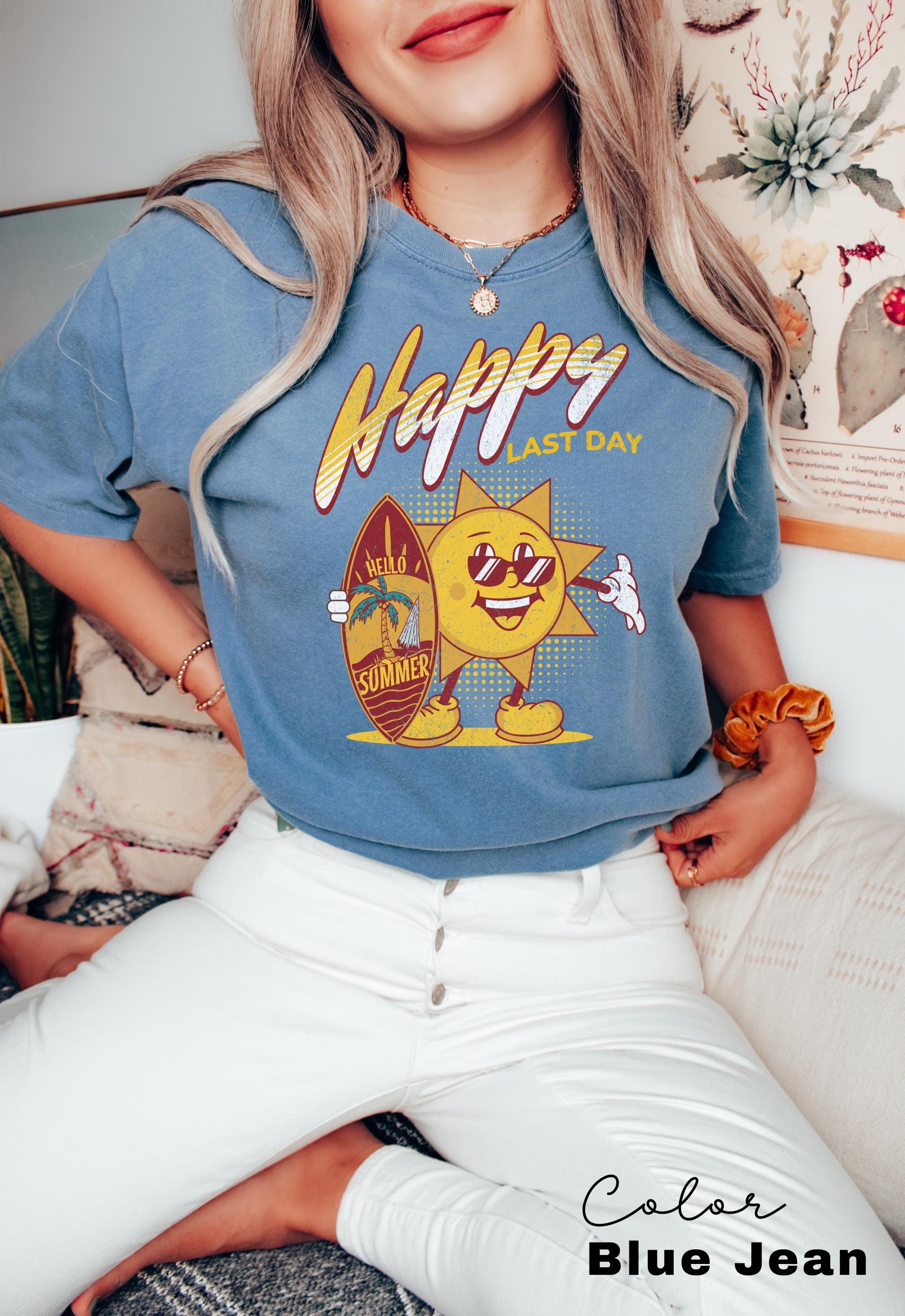 Happy Last Day Retro Teacher Summer Shirt, School's Out For Summer Shirt, Happy Last Day Of School Shirt, End Of the School Year, Beach