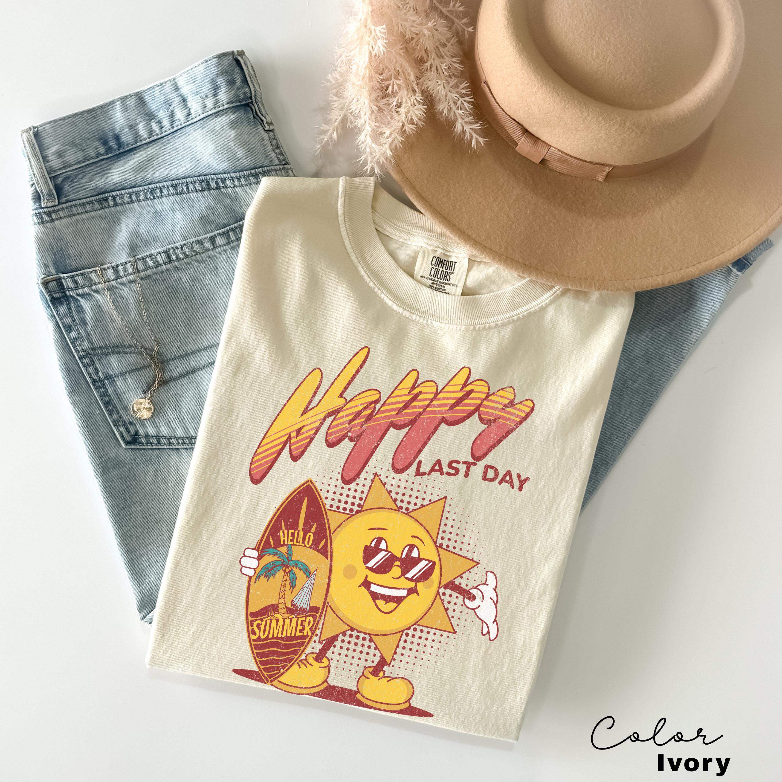 Happy Last Day Retro Teacher Summer Shirt, School's Out For Summer Shirt, Happy Last Day Of School Shirt, End Of the School Year, Beach